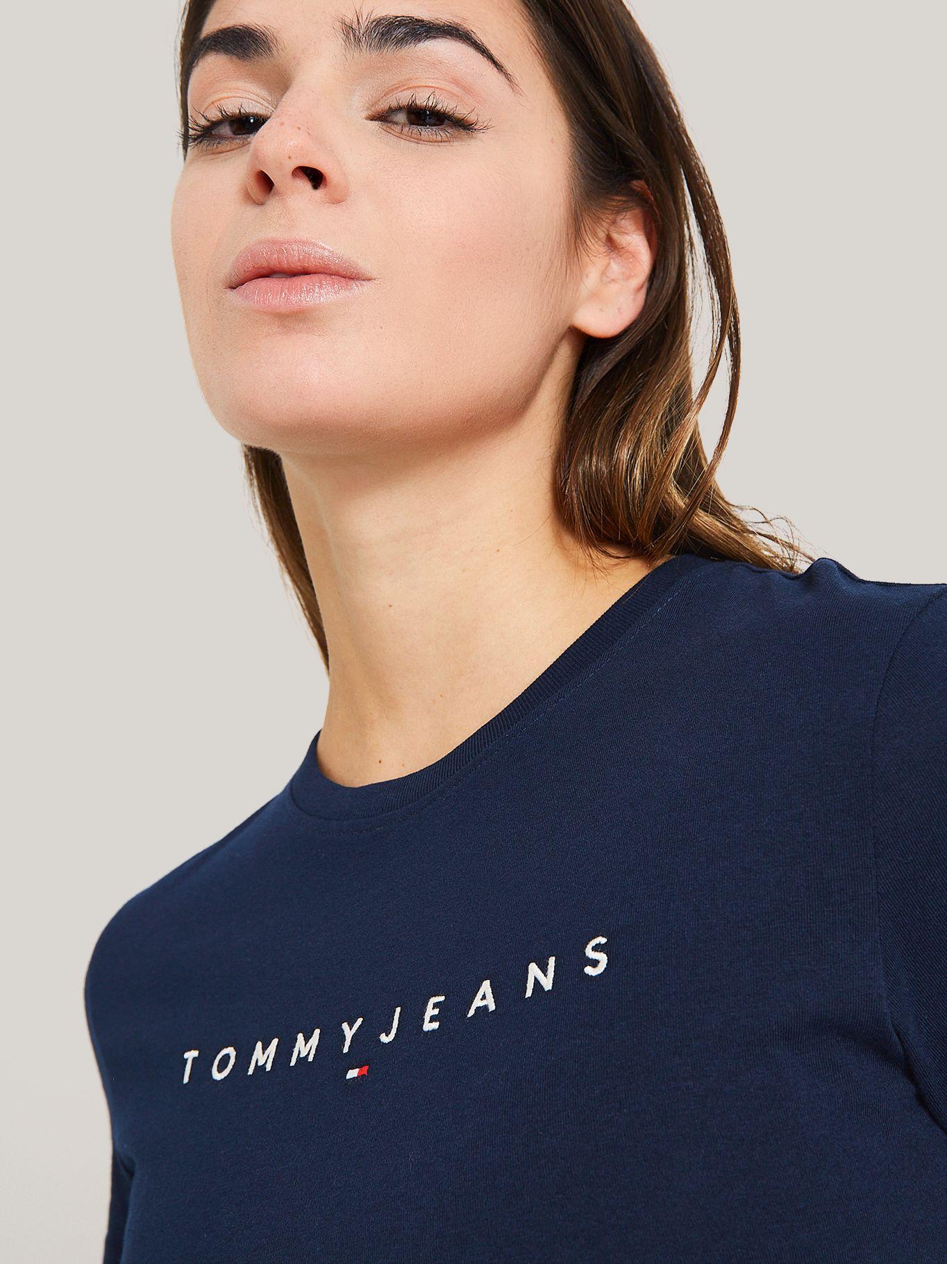 POLERA SLIM FIT LOGO LINEAR AZUL TOMMY JEANS-3
