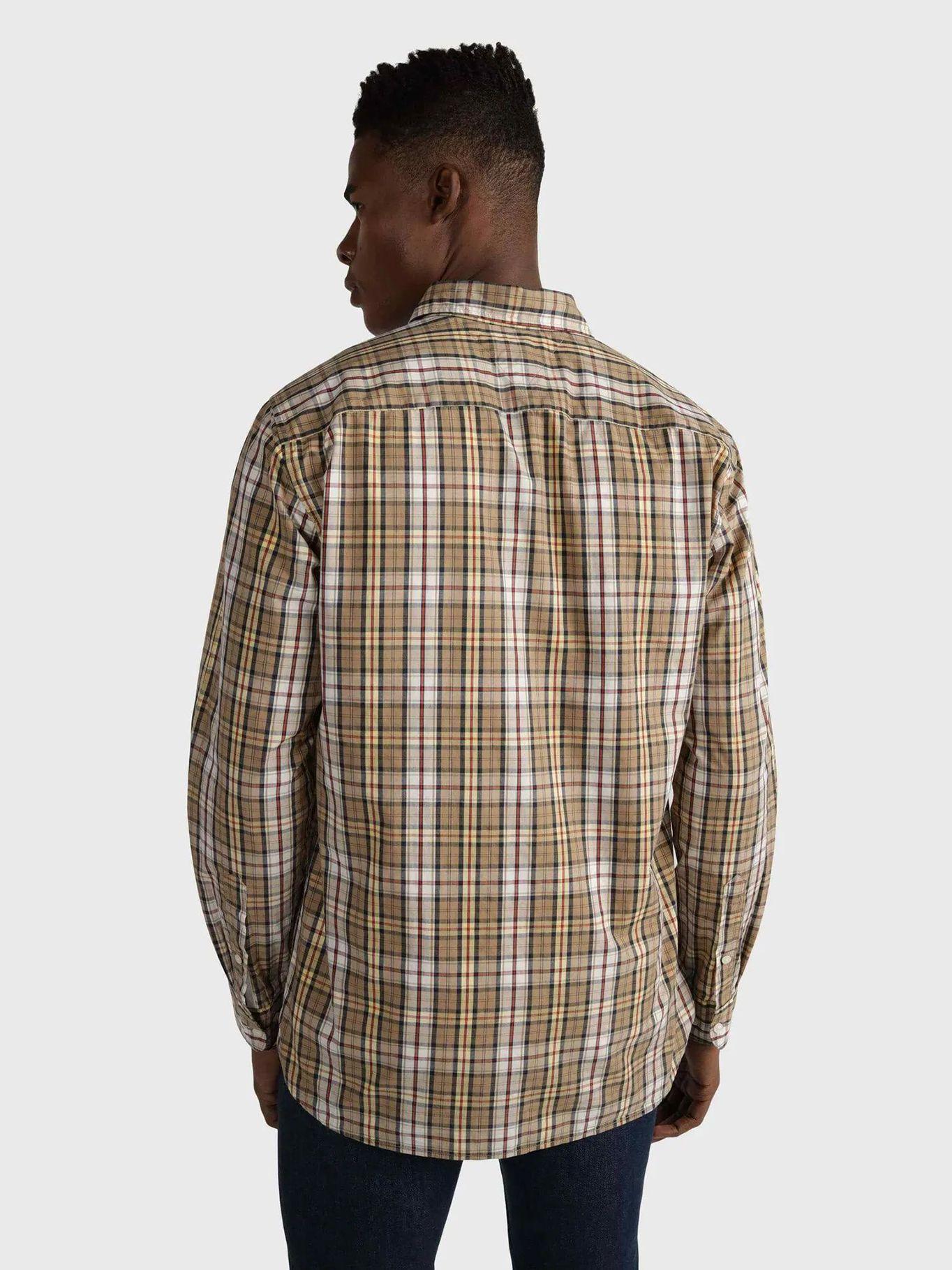 Camisa De Cuadros De Algodón Beige Tommy Hilfiger-2