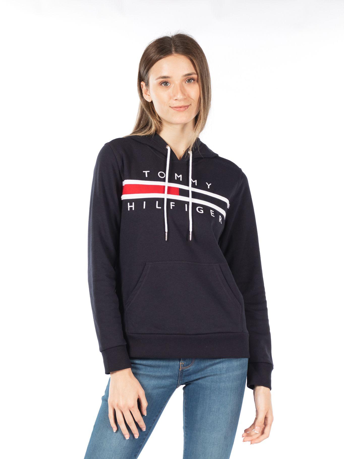 Polerón Hoodie Global Logo Azul Tommy Hilfiger-0
