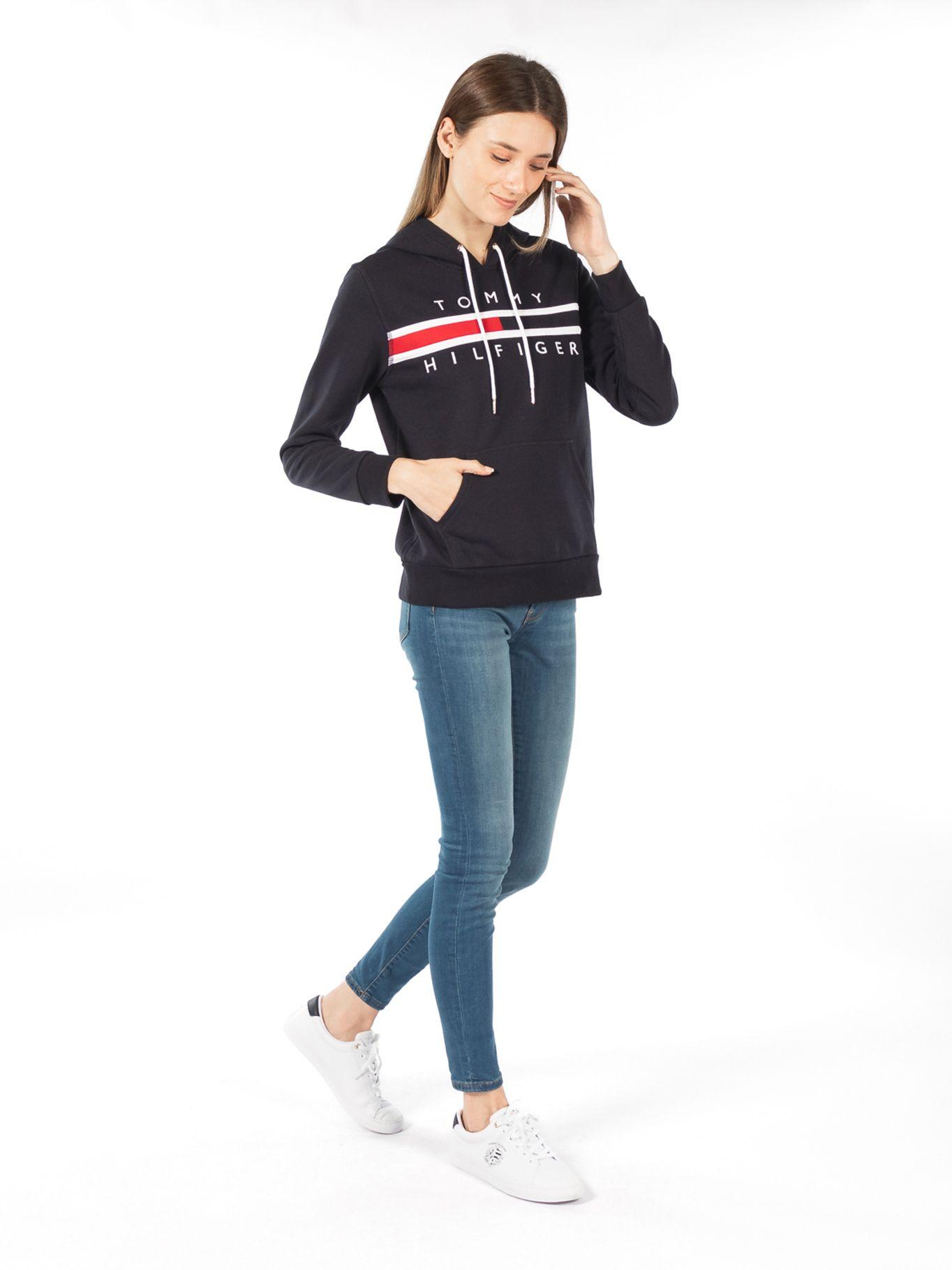 Polerón Hoodie Global Logo Azul Tommy Hilfiger-1