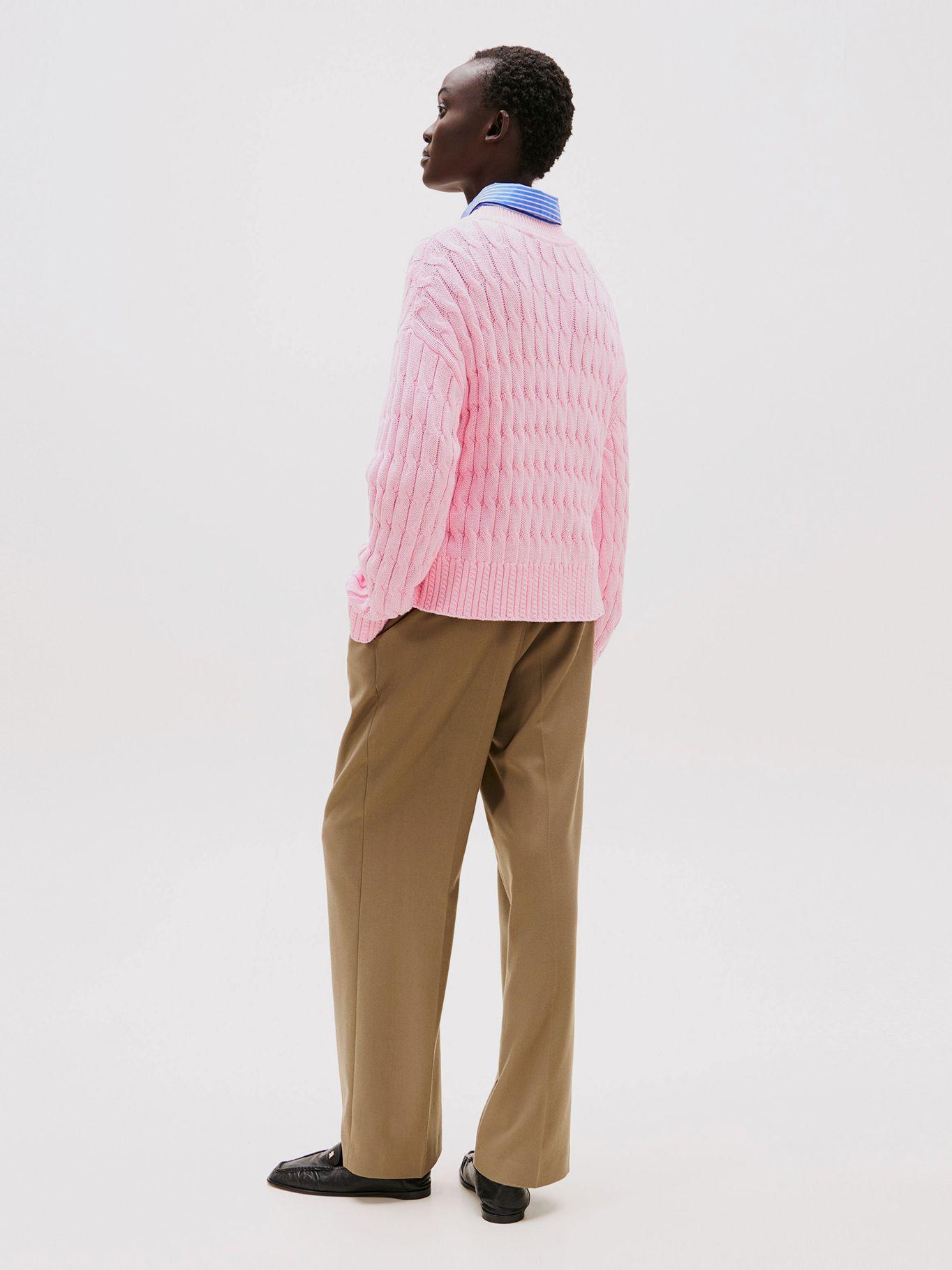 Sweater Soft Cable Solid Rosado Tommy Hilfiger-2