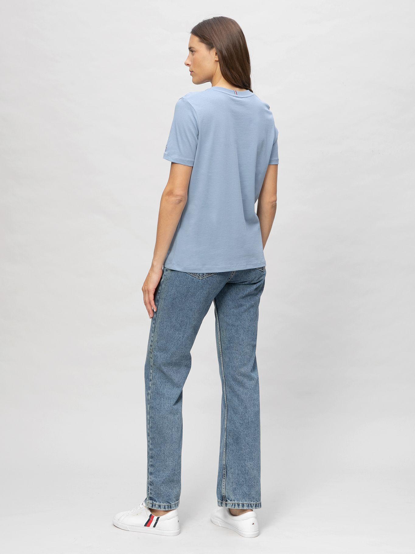 Polera Con Logo Gráfico Regular Fit Celeste Tommy Hilfiger-2