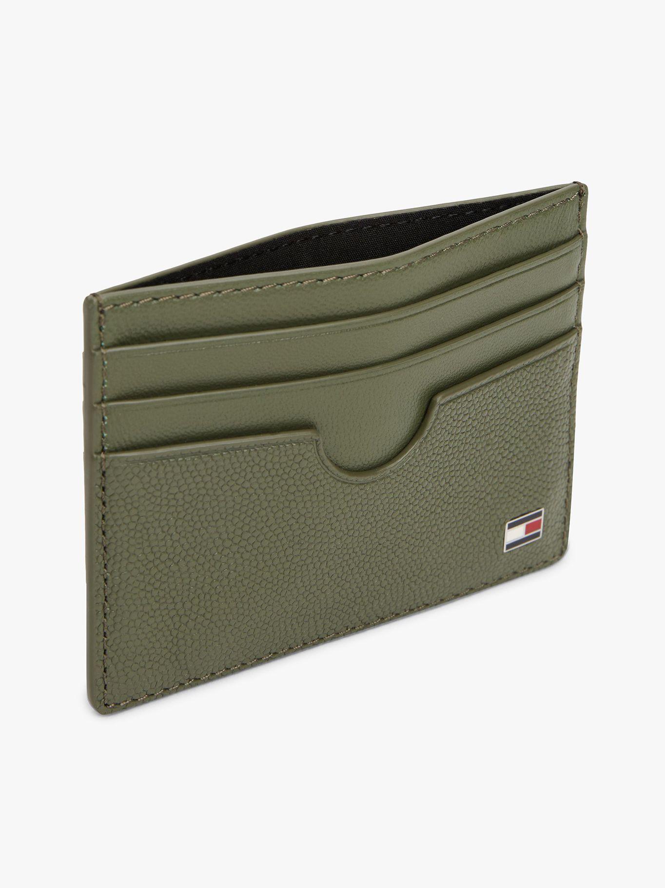 Tarjetero Flag De Cuero Con Logo Verde Tommy Hilfiger-3