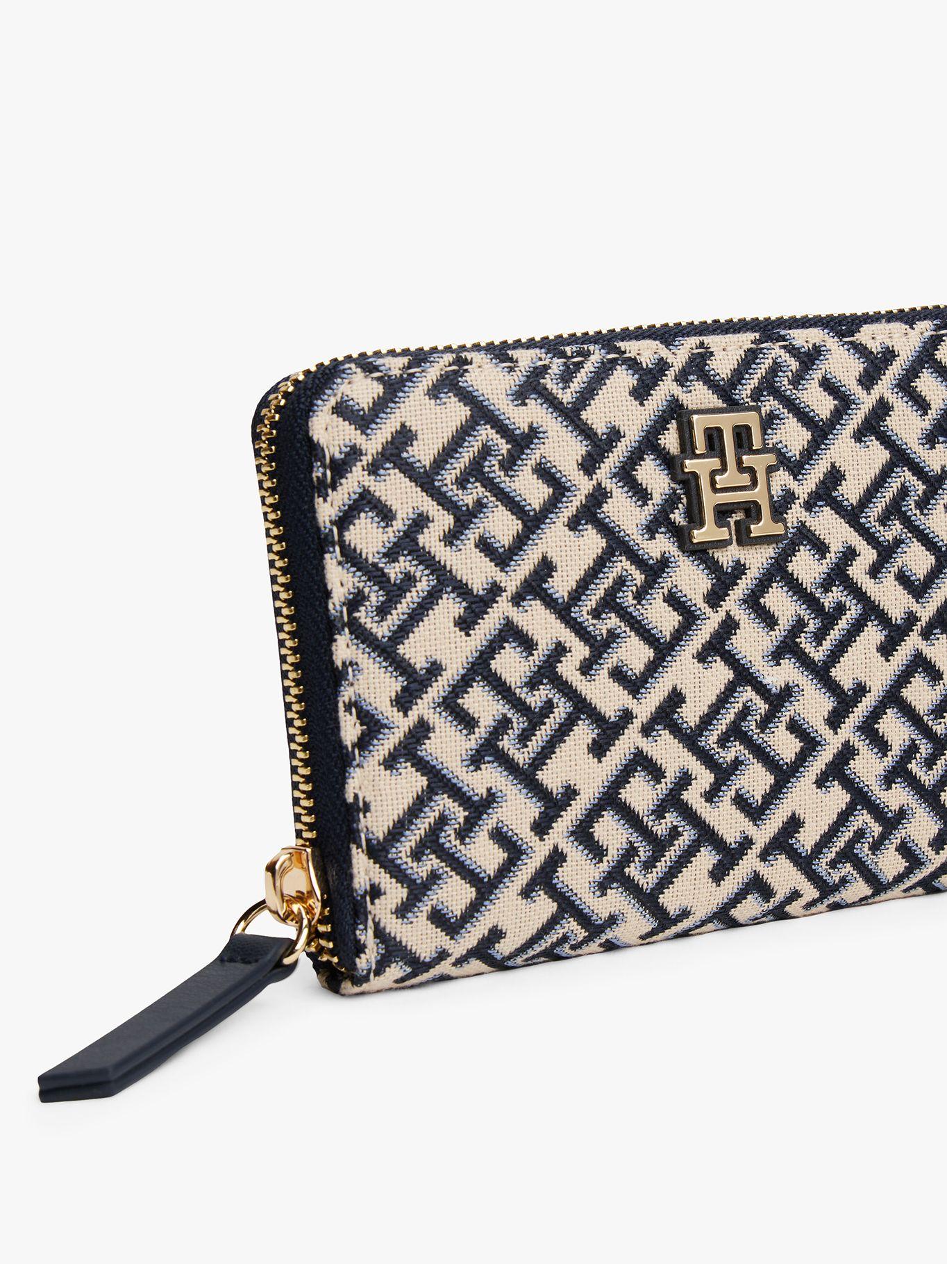 Billetera Jacquard Con Cierre Azul Tommy Hilfiger-3