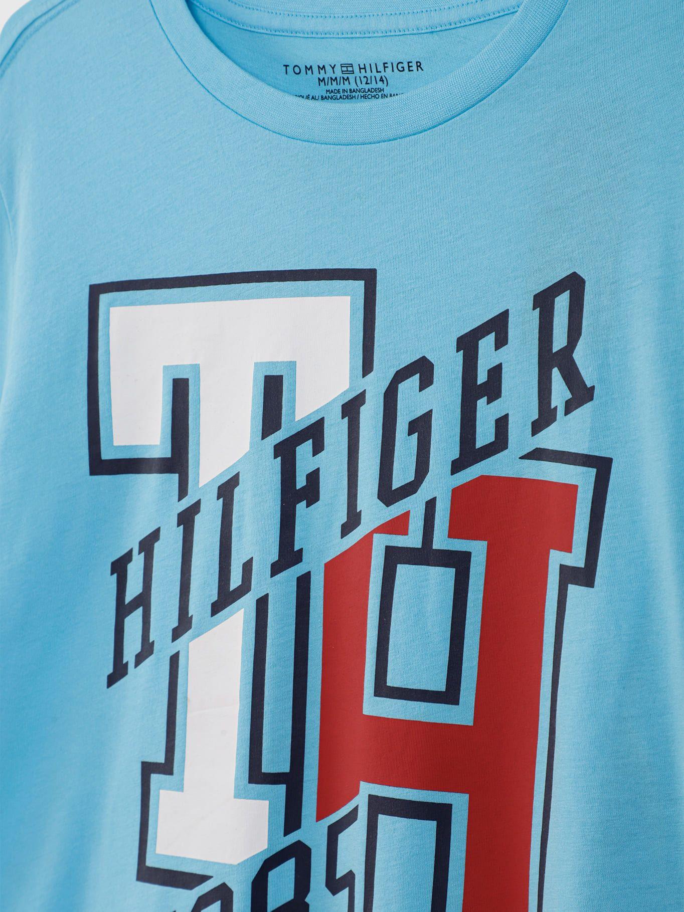 Polera Th Logo Celeste Tommy Hilfiger-2
