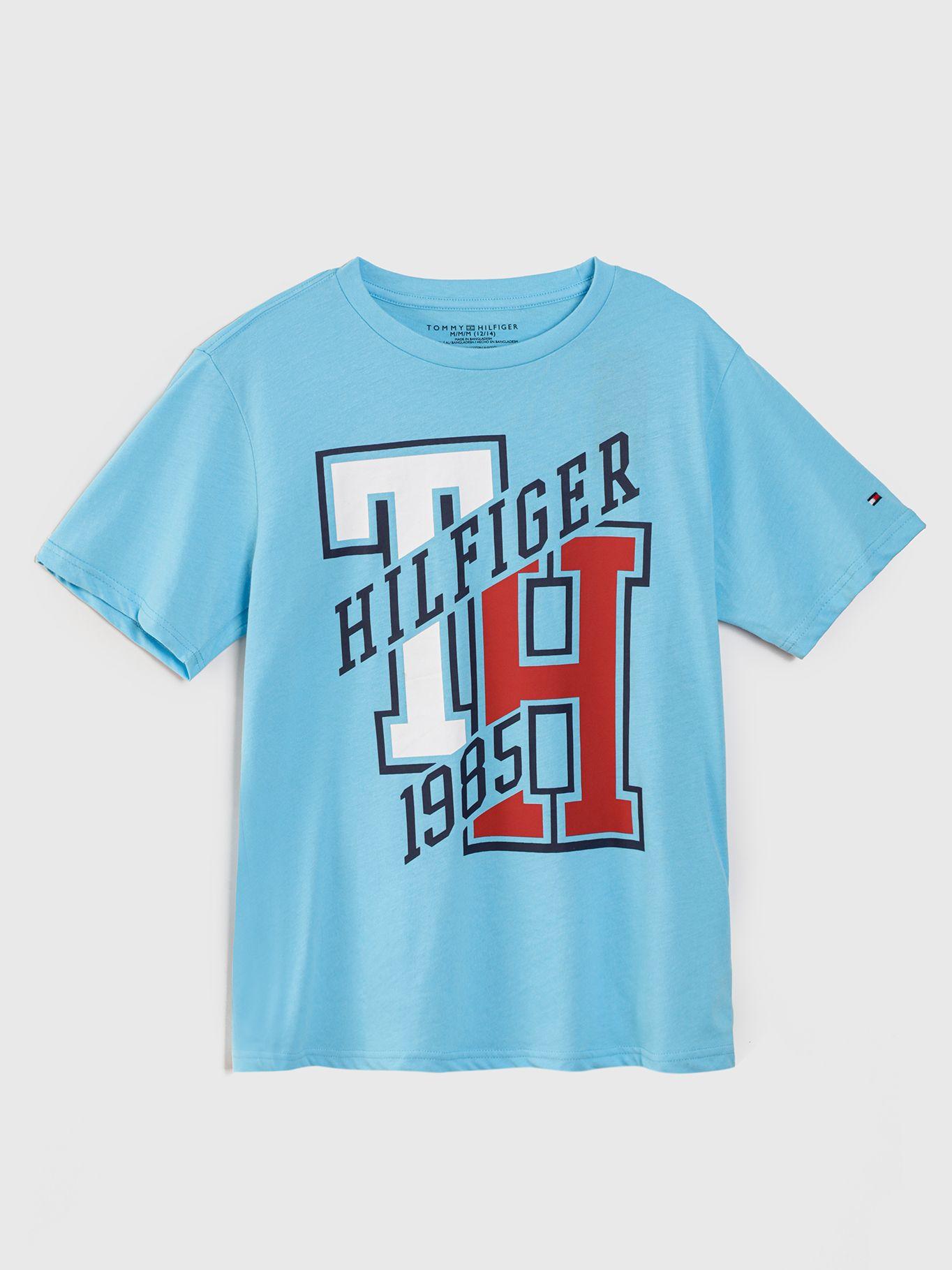 Polera Th Logo Celeste Tommy Hilfiger-0