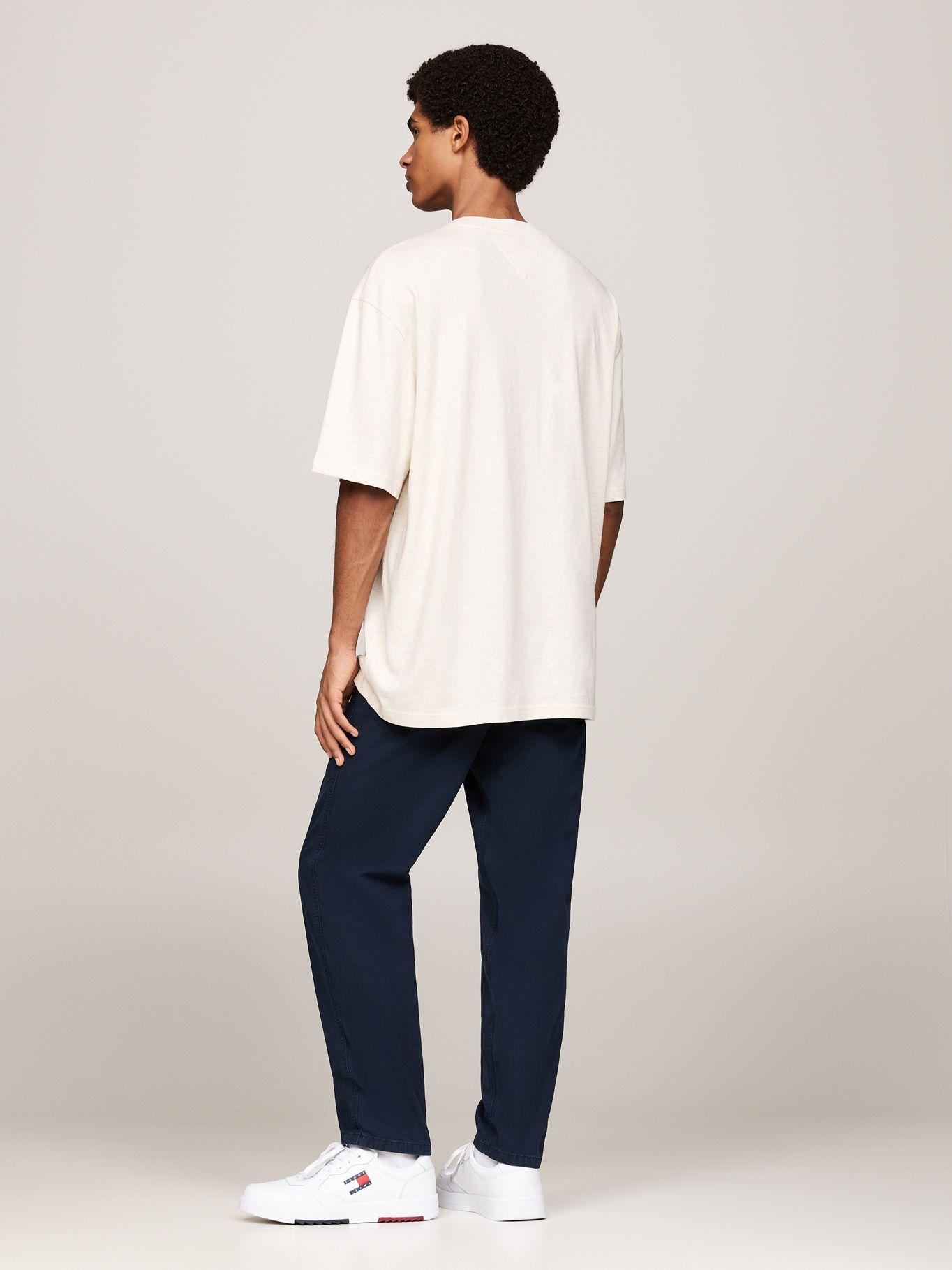 Polera Melange Flag Relaxed Fit Beige Tommy Hilfiger-2