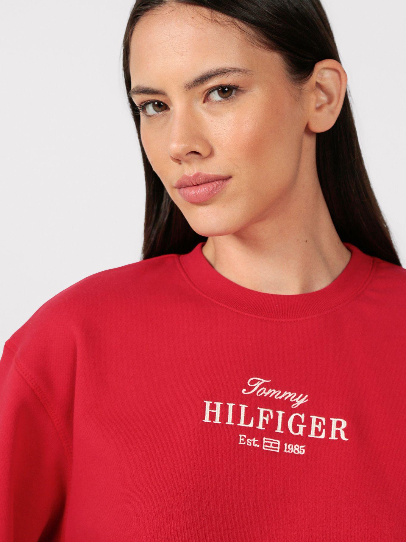 Polerón Con Logo Bordado Rojo Tommy Hilfiger-4