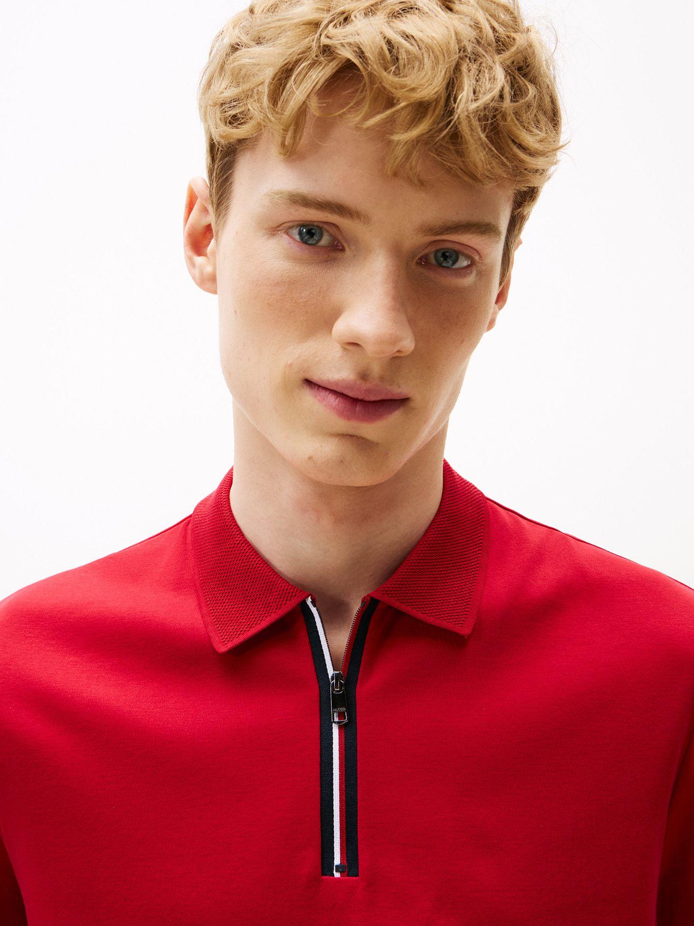 Polo Interlock Con Cierre Rojo XLD Tommy Hilfiger-2