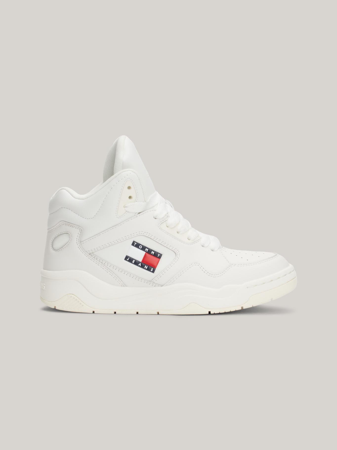 Zapatillas New Basket De Cuero Blanco Tommy Hilfiger-0