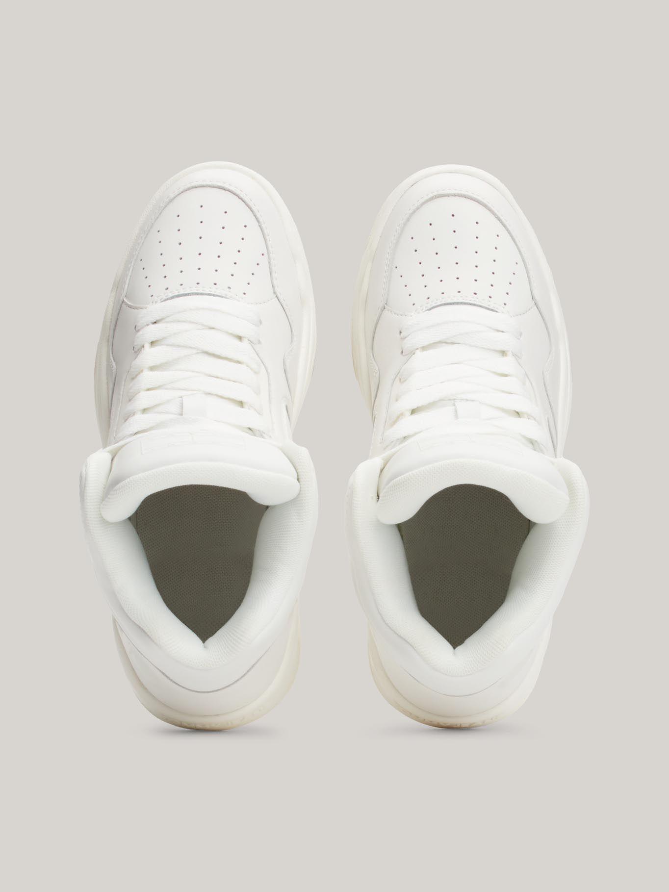 Zapatillas New Basket De Cuero Blanco Tommy Hilfiger-2