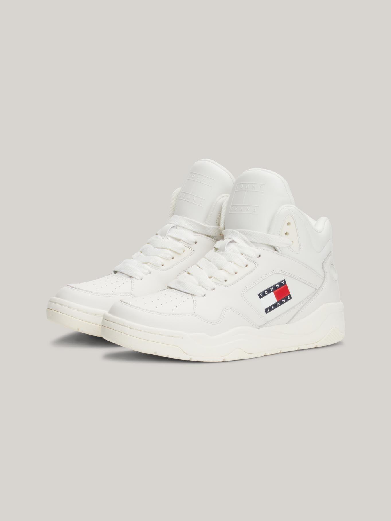 Zapatillas New Basket De Cuero Blanco Tommy Hilfiger-4