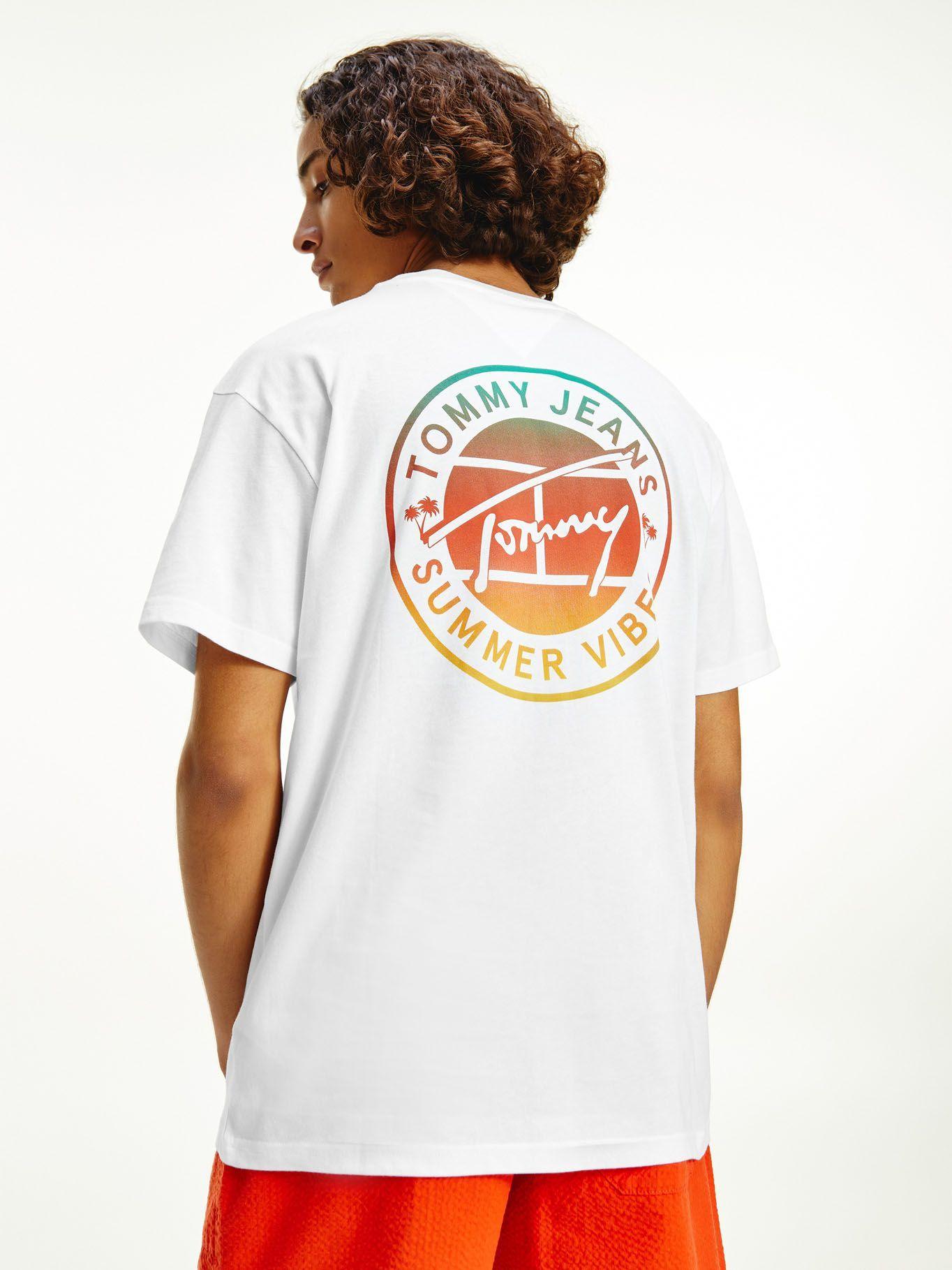Polera Circular Graphic Blanco Tommy Jeans E2-1
