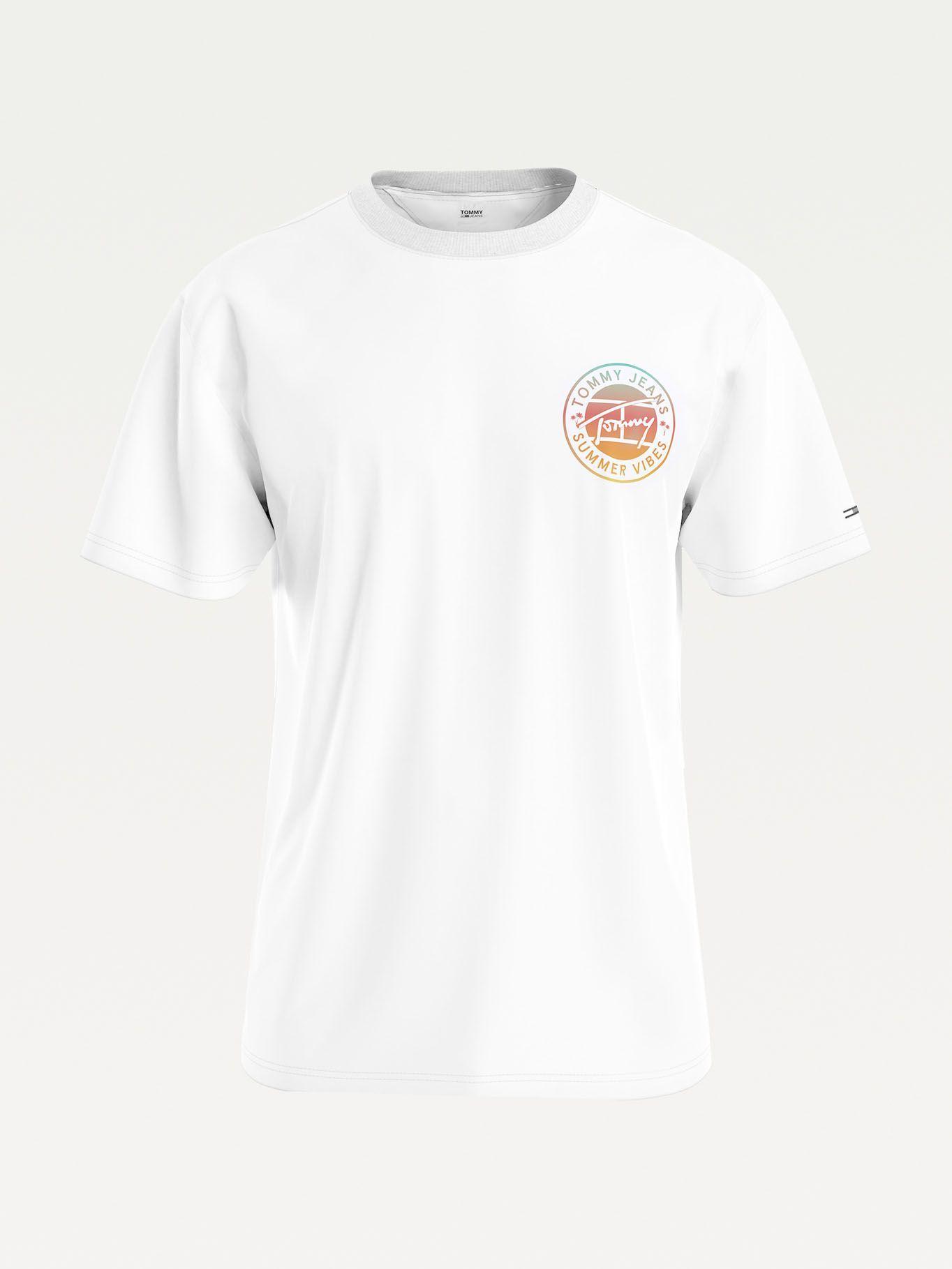 Polera Circular Graphic Blanco Tommy Jeans E2-3