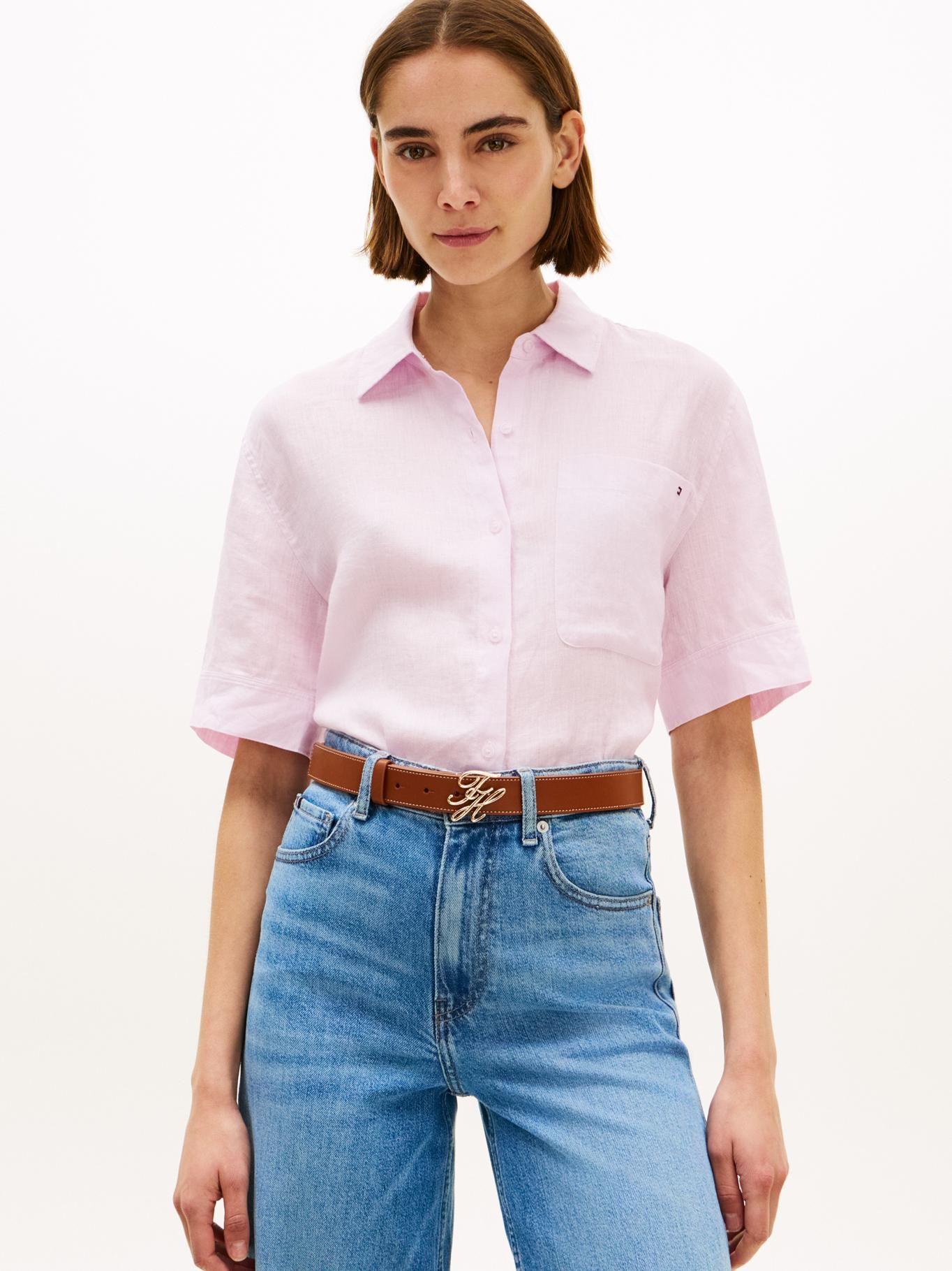 Camisa De Lino Relaxed Fit-0
