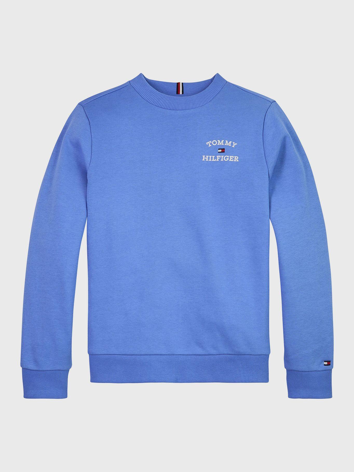 Polerón Logo Y Cuello Redondo Celeste Tommy Hilfiger-0