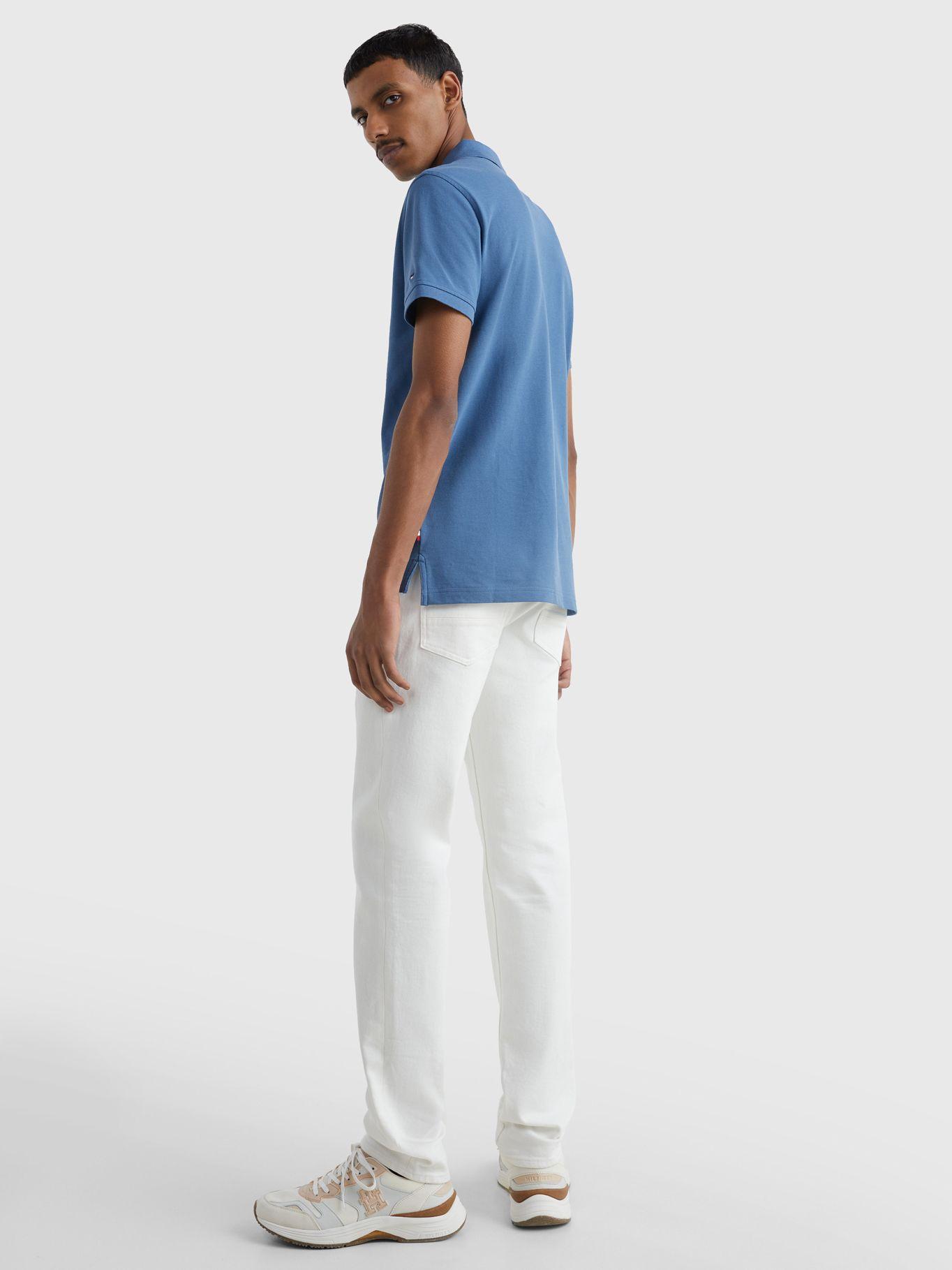 Polo Con Medio Cierre Slim Fit Celeste Tommy Hilfiger-2