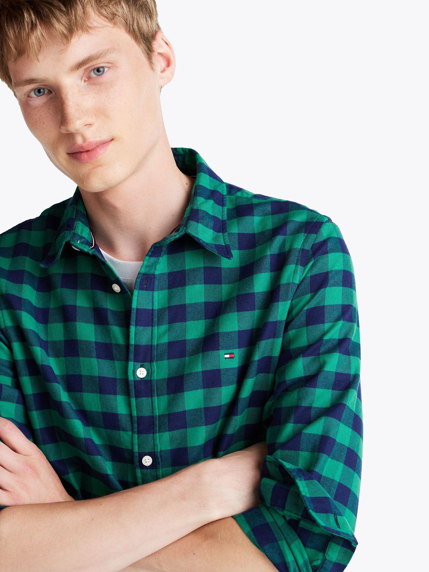 Camisa Gingham A Cuadros Slim Fit Verde Tommy Hilfiger-3