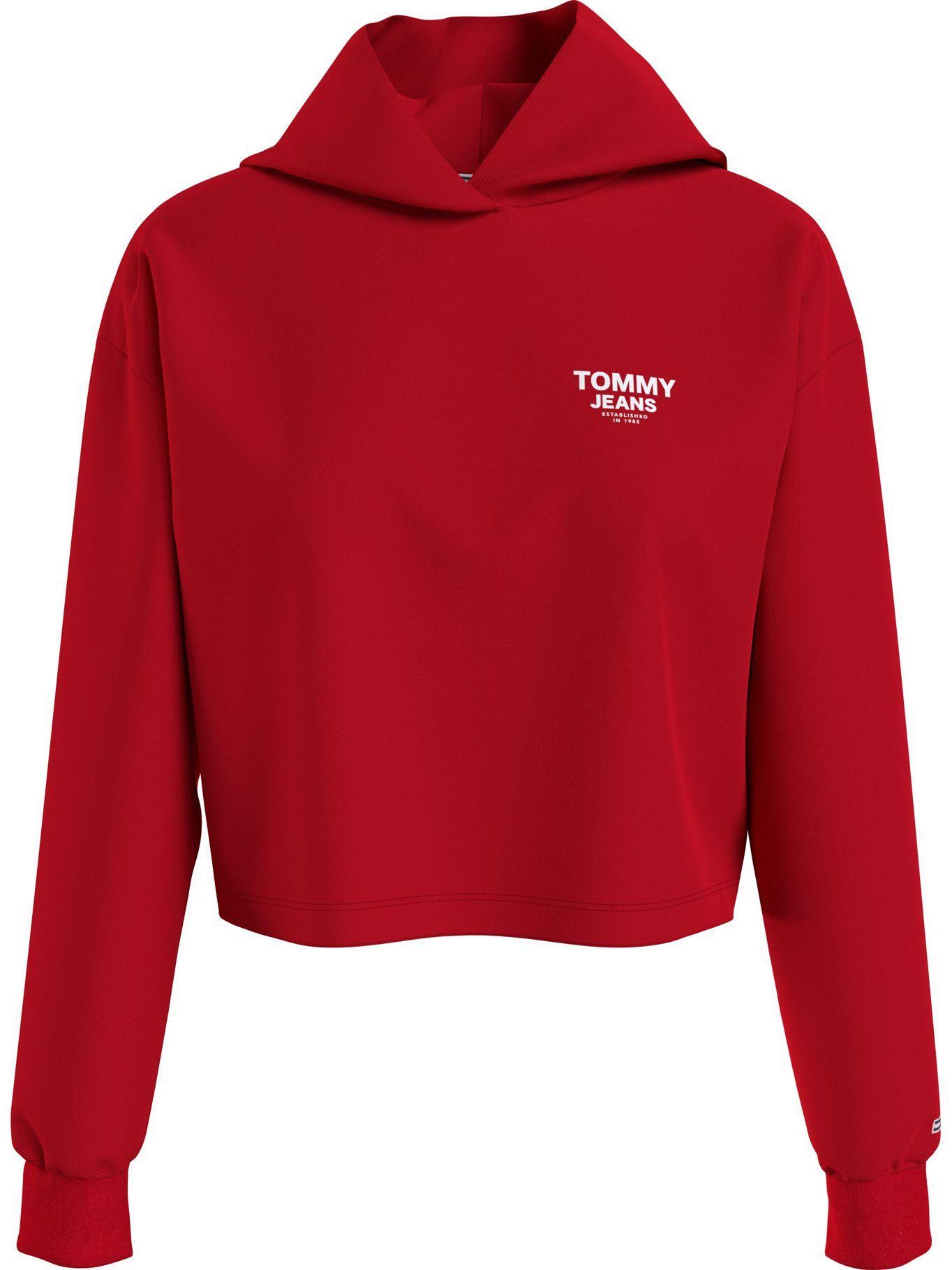 Polerón Con Gorro Cropped Rojo Tommy Jeans JN2-0