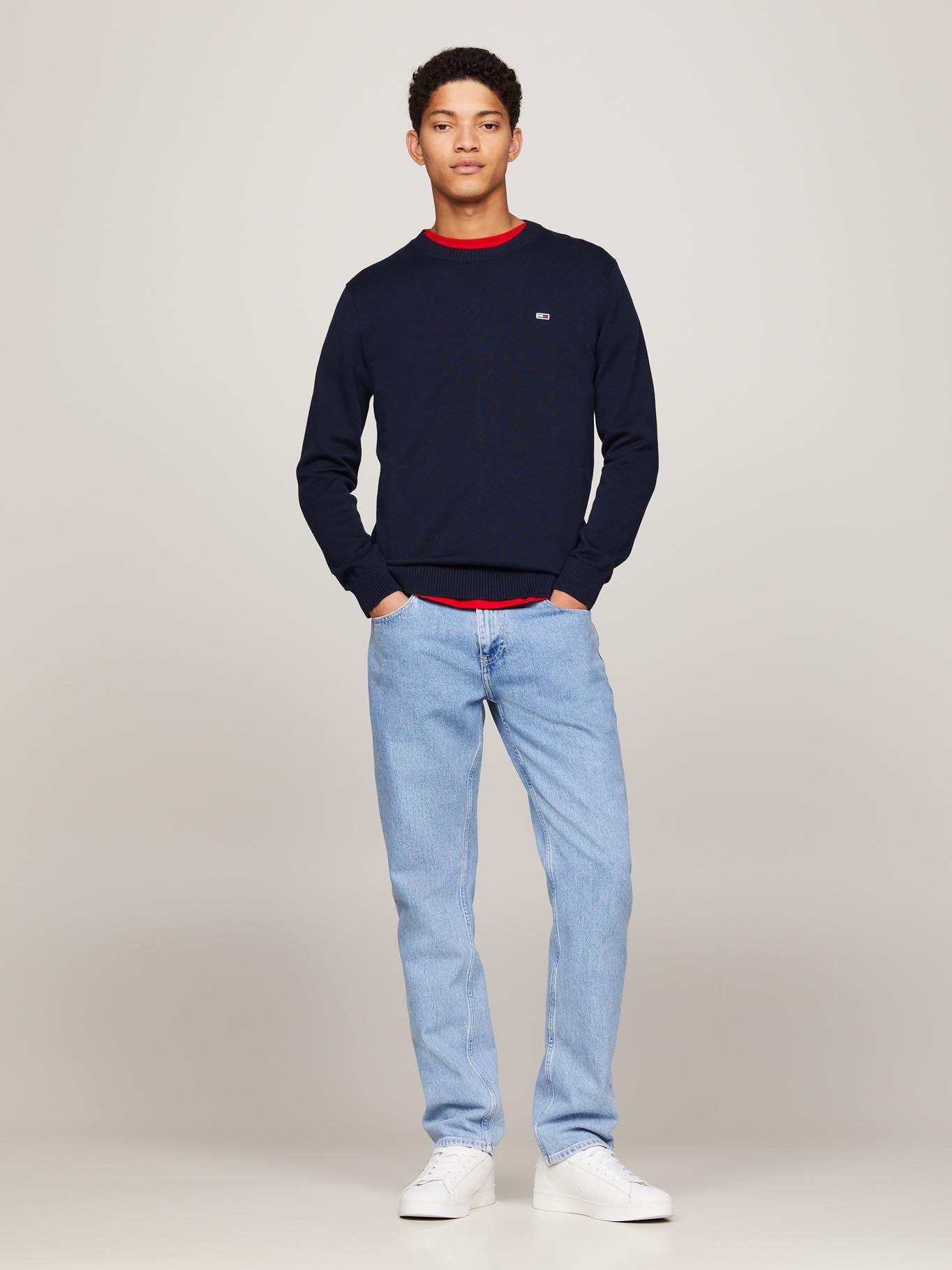Sweater Essential Slim Fit Con Parche Azul Tommy Jeans-1