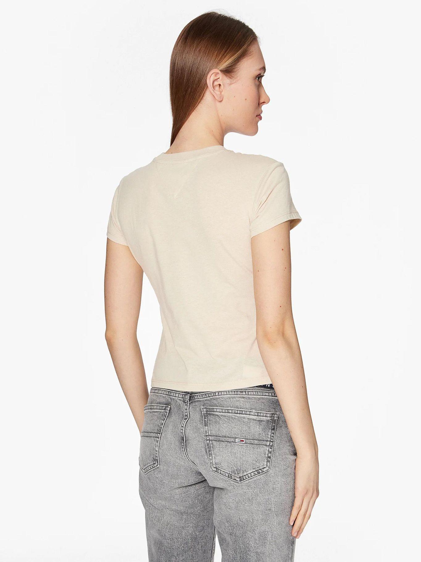 Polera Essential Logo Beige Tommy Jeans-2