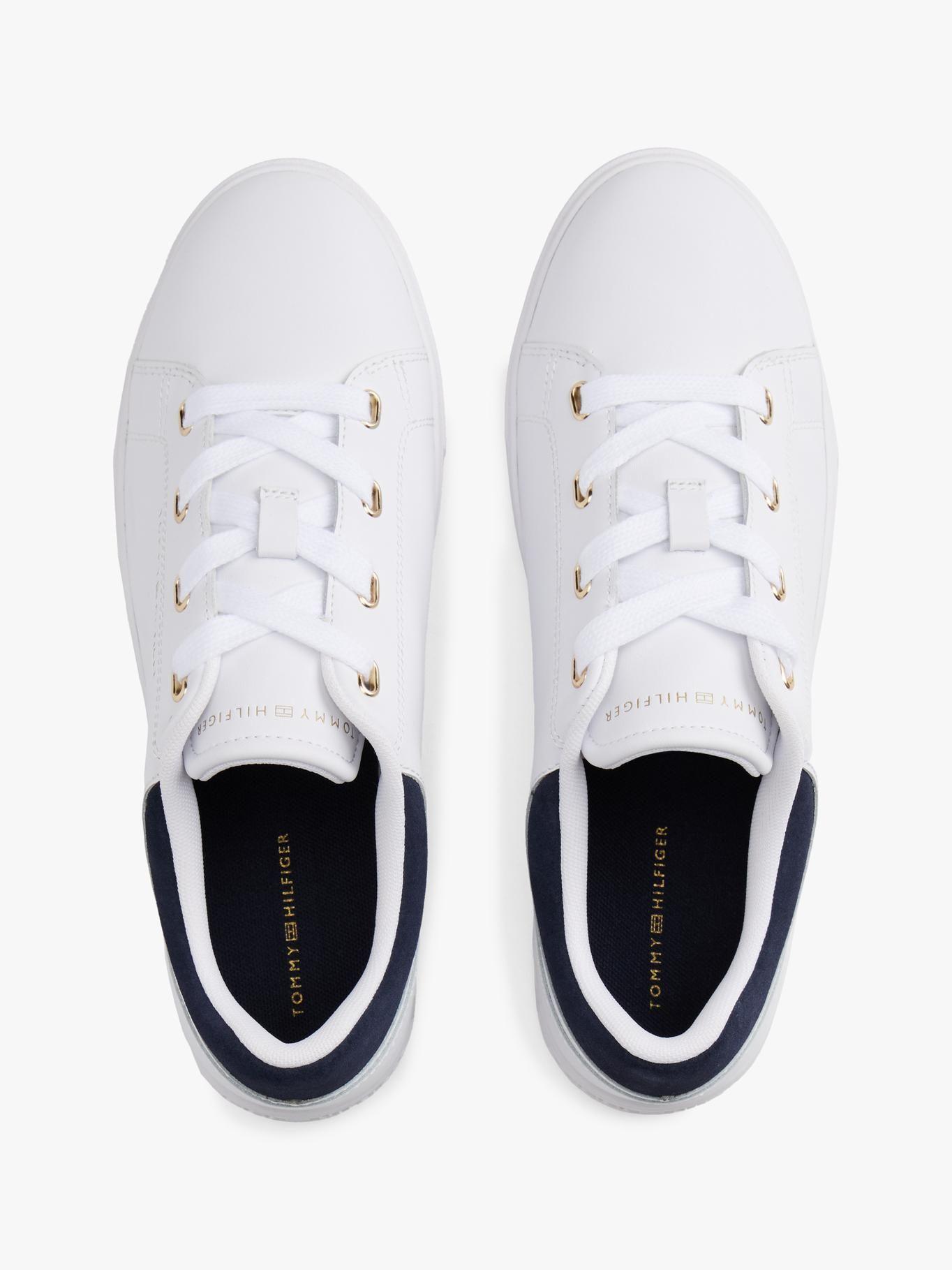 Zapatillas De Cuero Casual Cups Blanco Tommy Hilfiger-3