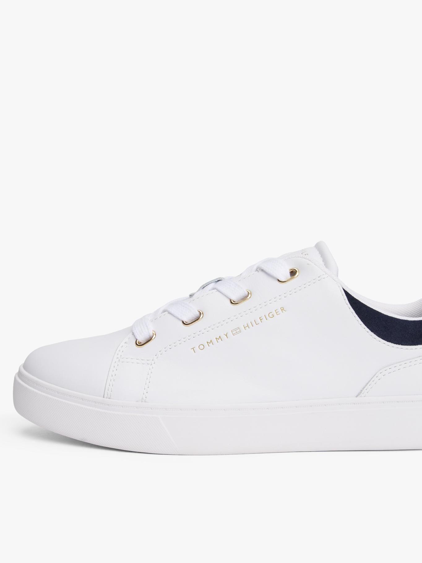Zapatillas De Cuero Casual Cups Blanco Tommy Hilfiger-7