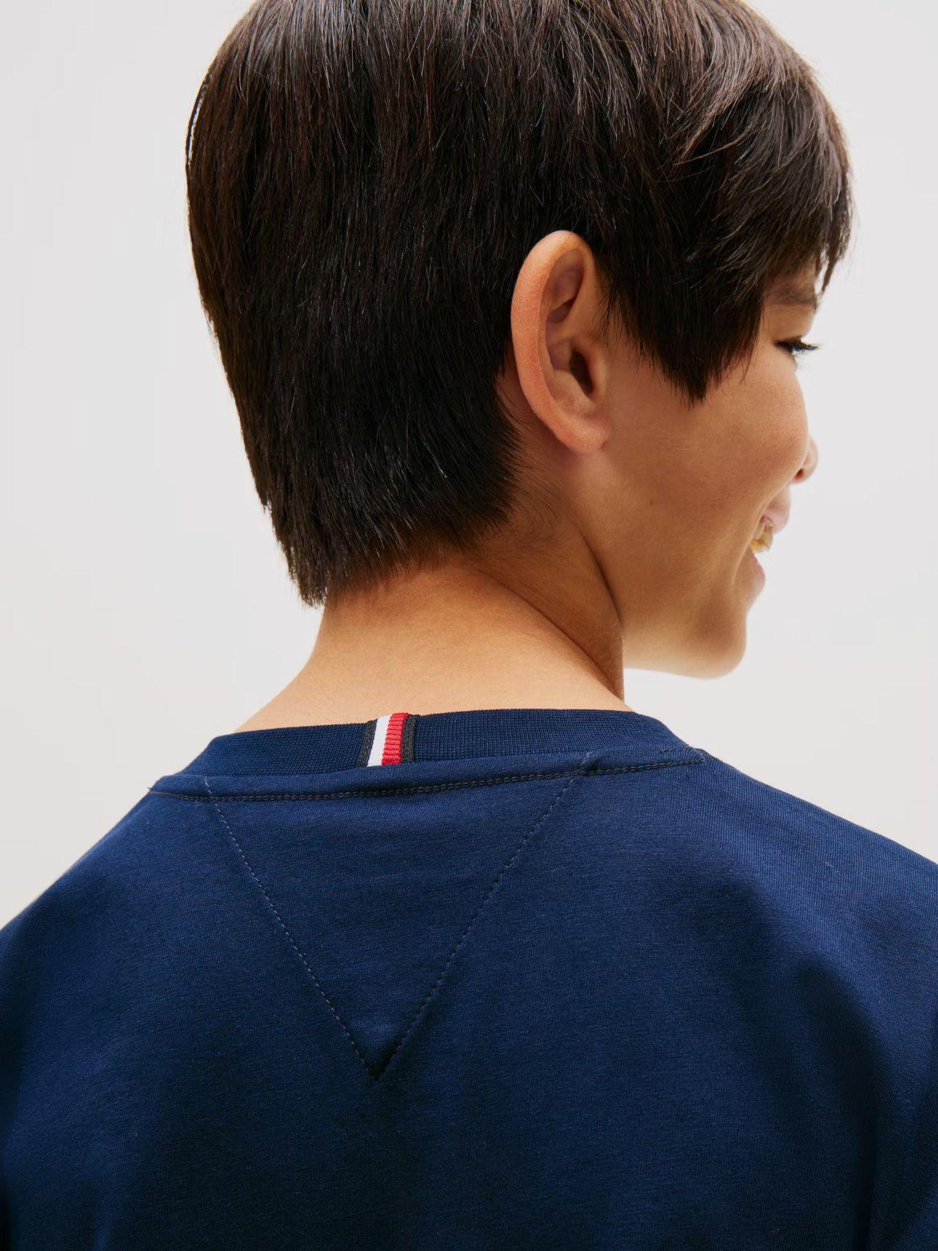 Polera De Cuello Redondo Bordado Azul Tommy Hilfiger-3
