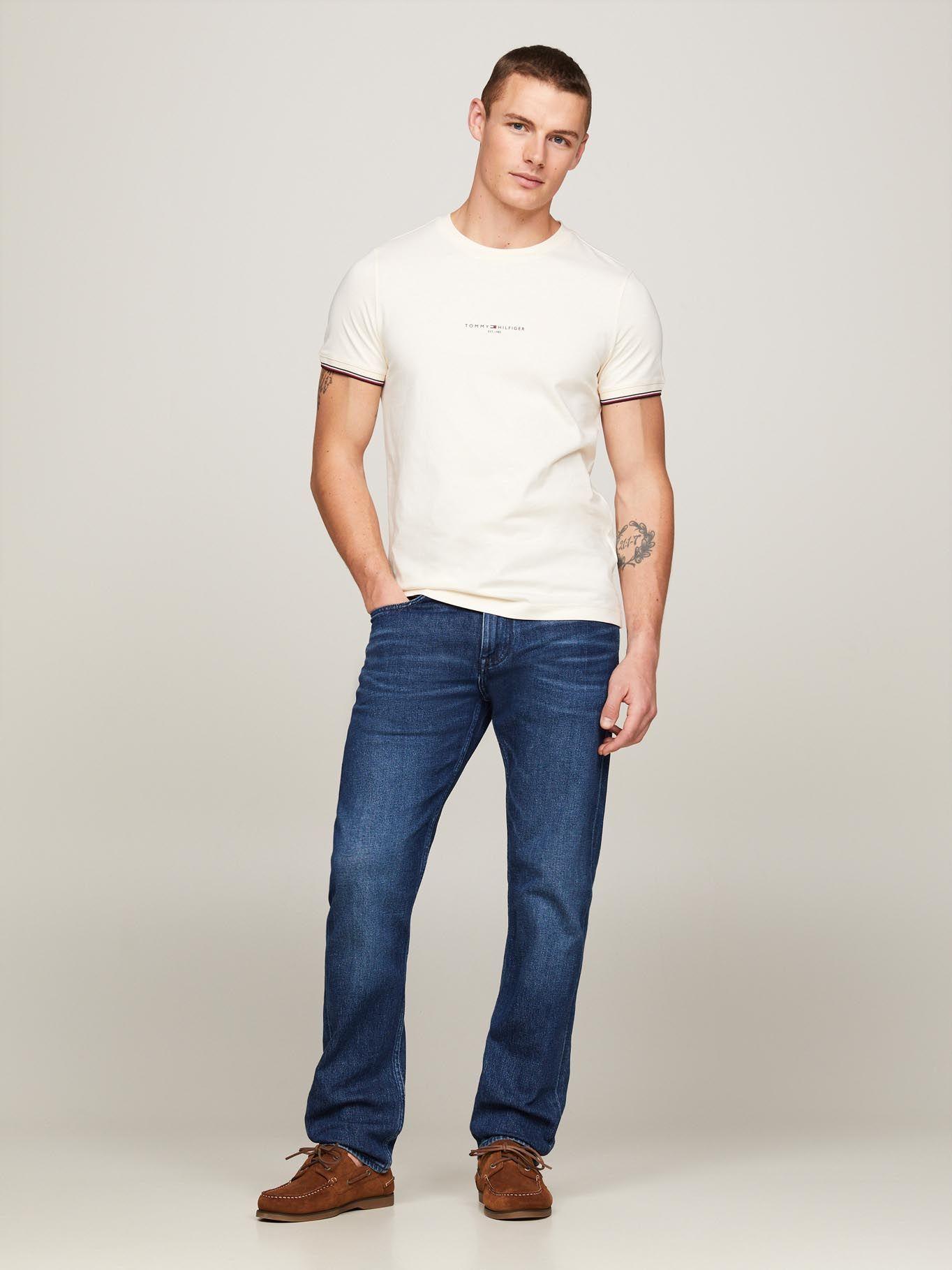 Polera Con Mangas Ribeteadas Blanco Tommy Hilfiger-1