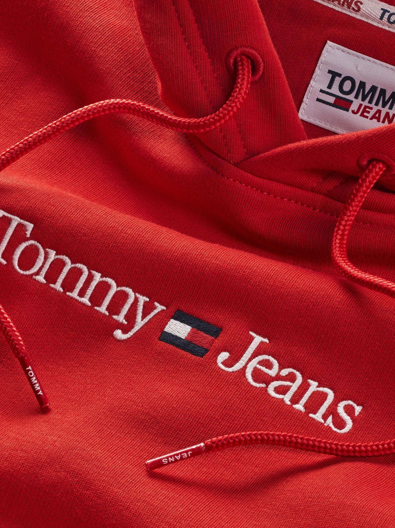 Polerón Hoodie Linear Logo Rojo Tommy Jeans-2