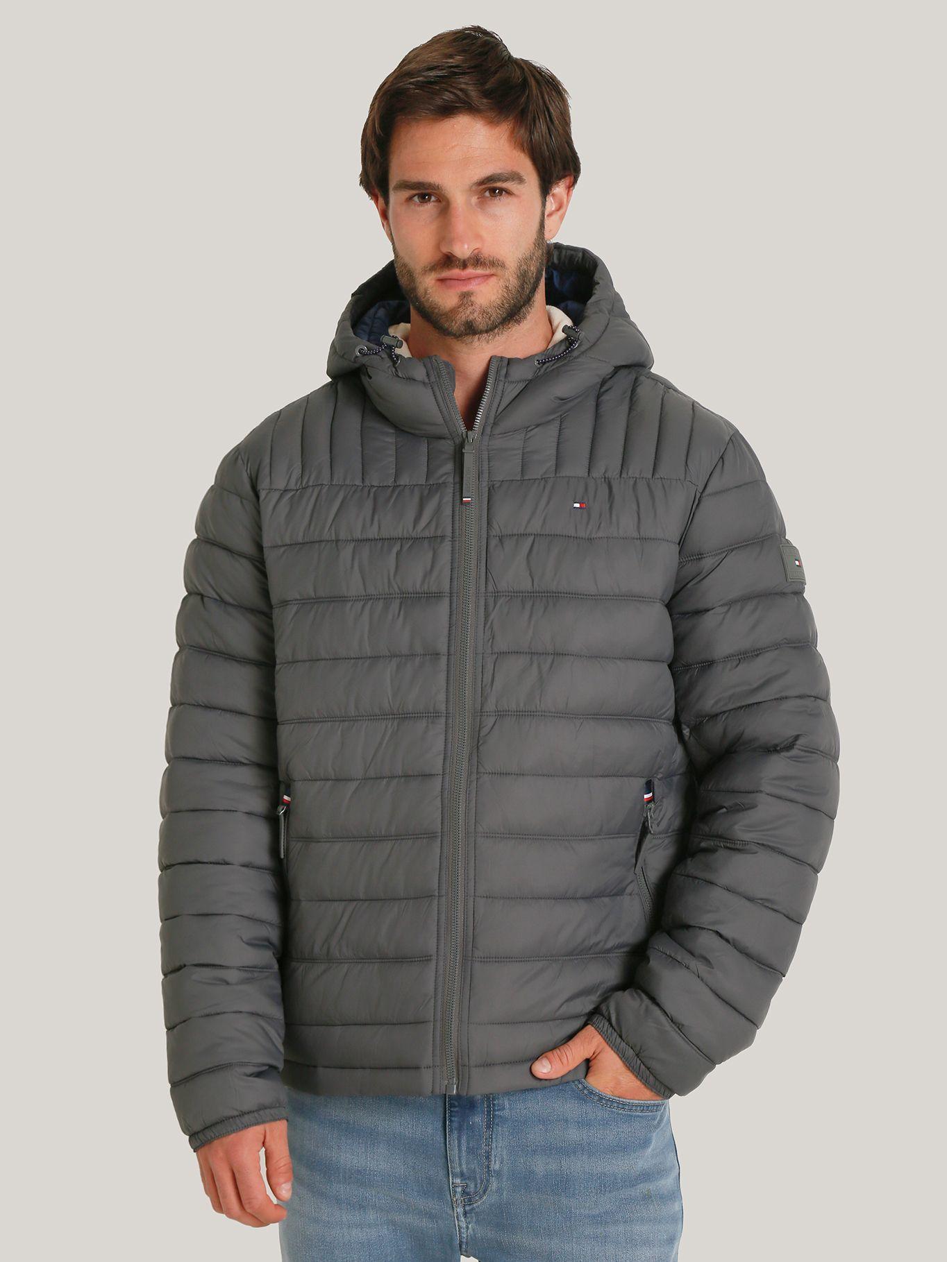 Parka Weight Quilted Colorblock Gris Tommy Hilfiger-0