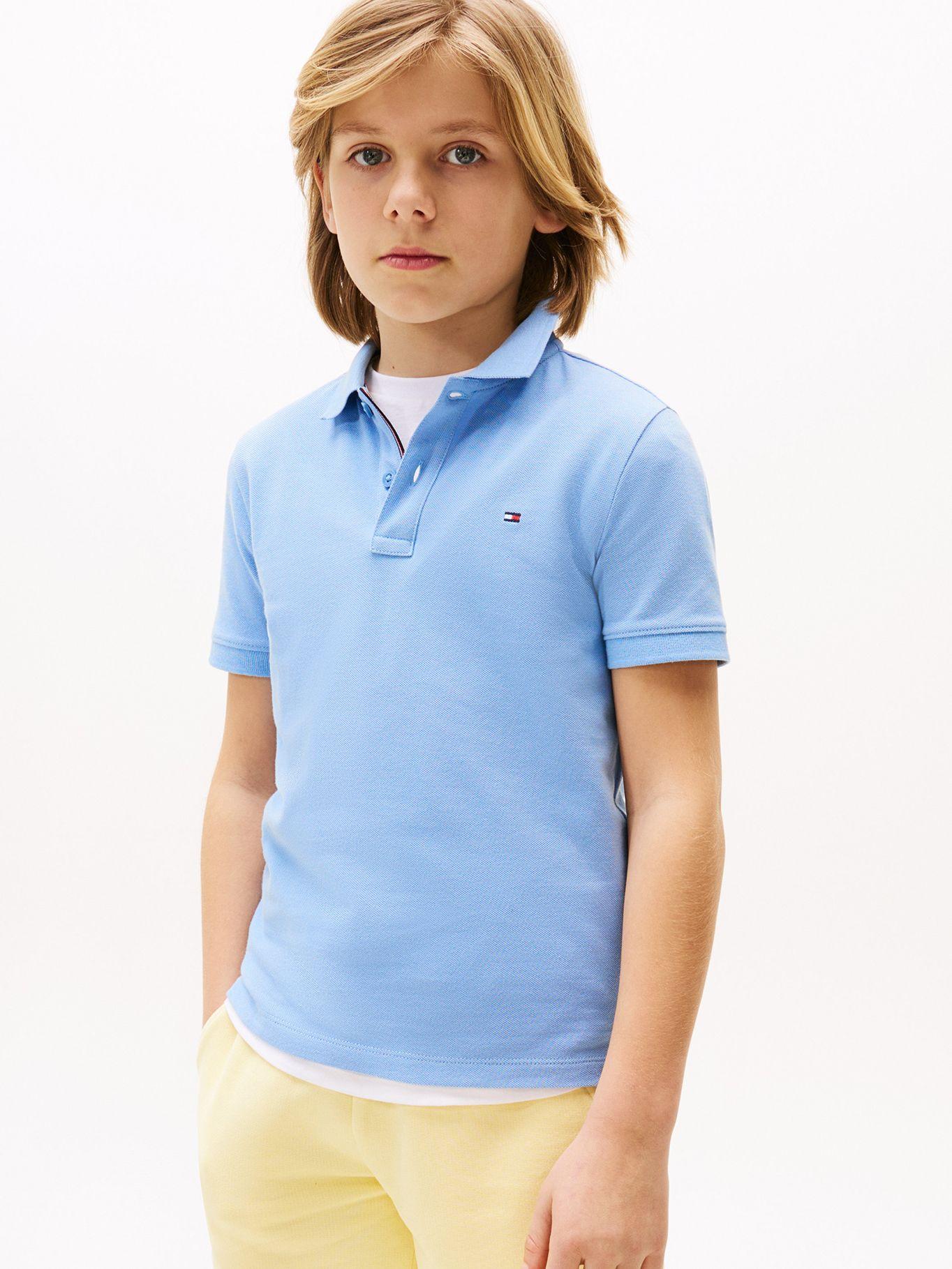 Polo De Niño Logo Flag Essential Celeste Tommy Hilfiger-0