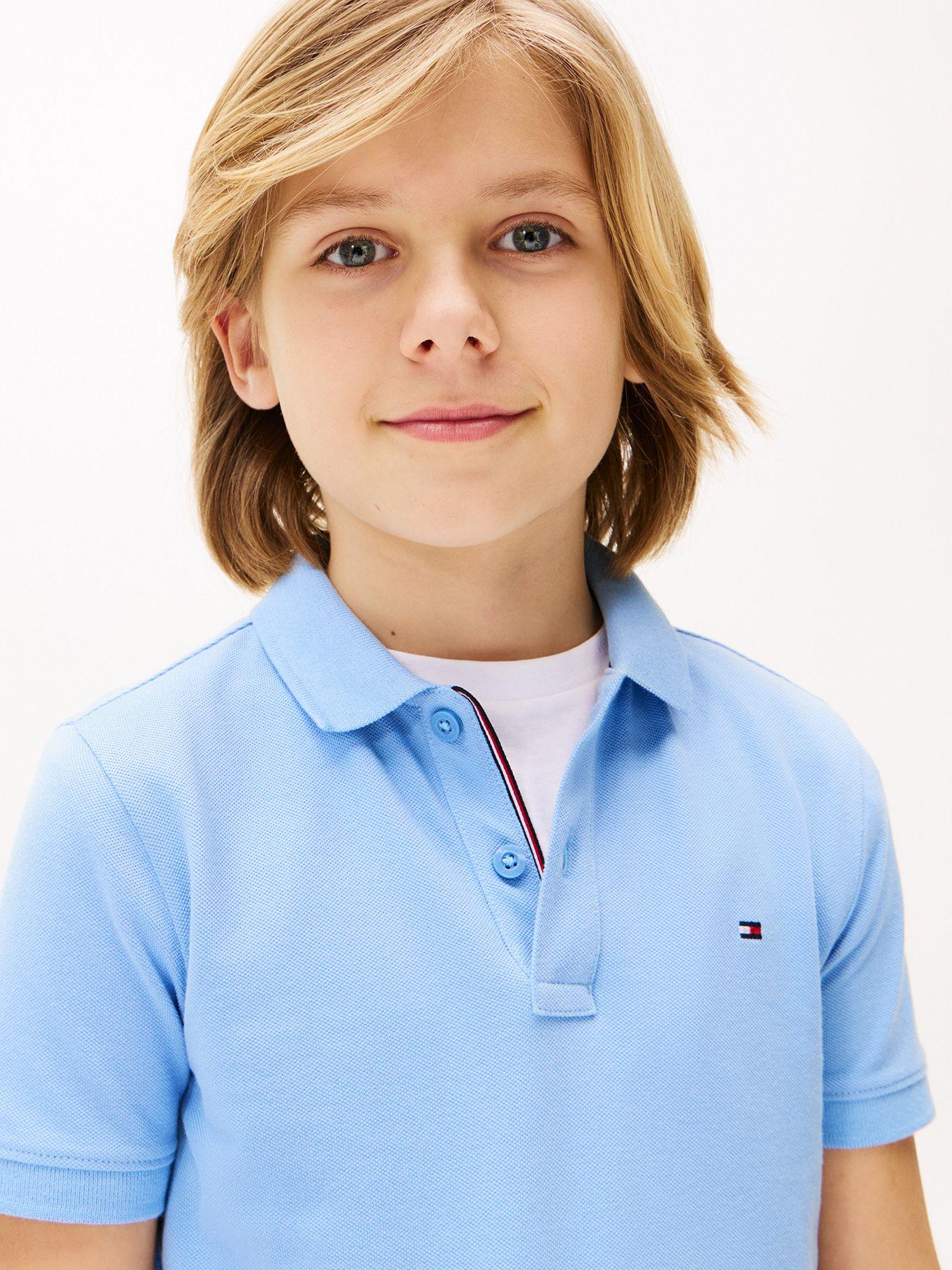 Polo De Niño Logo Flag Essential Celeste Tommy Hilfiger-3