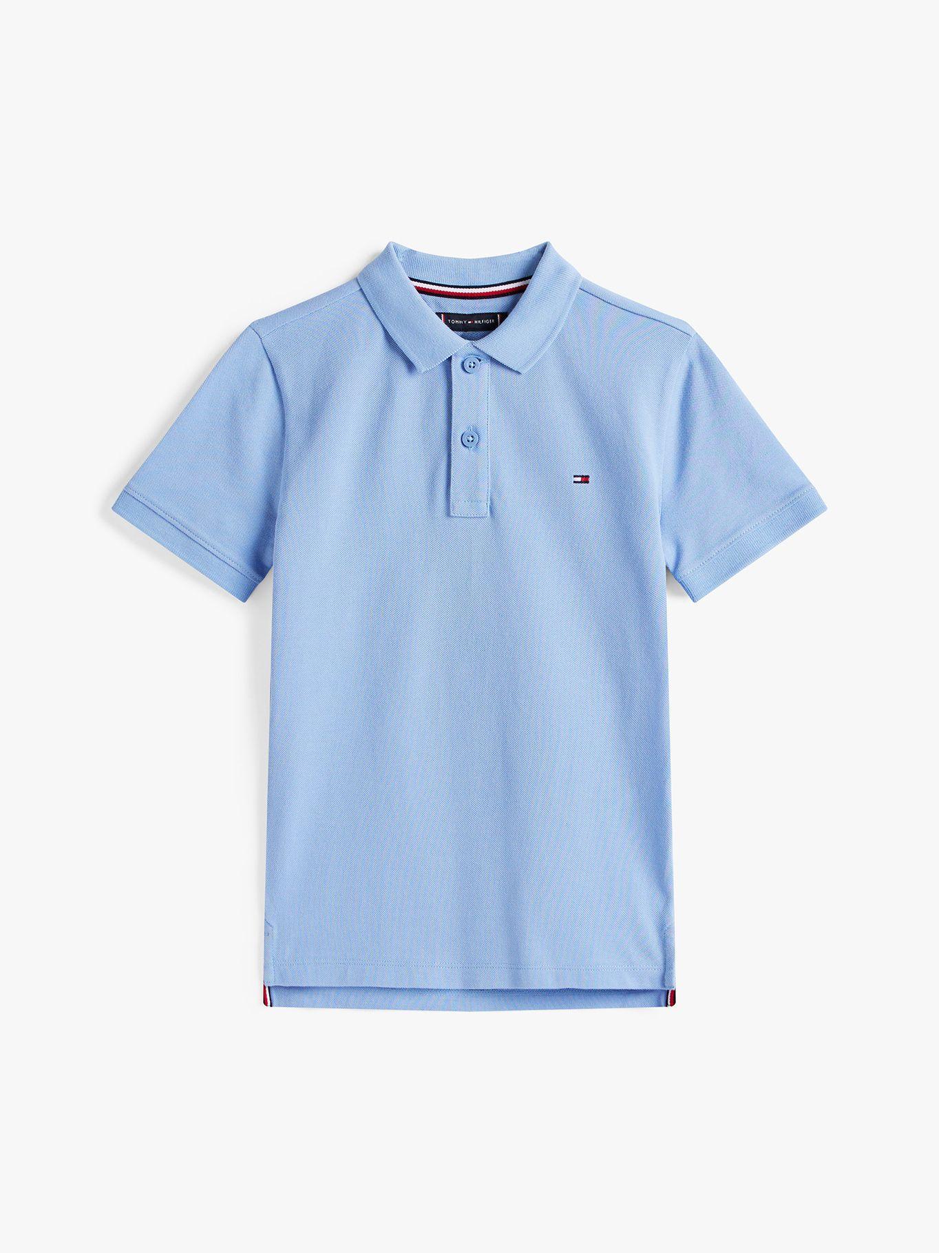Polo De Niño Logo Flag Essential Celeste Tommy Hilfiger-4