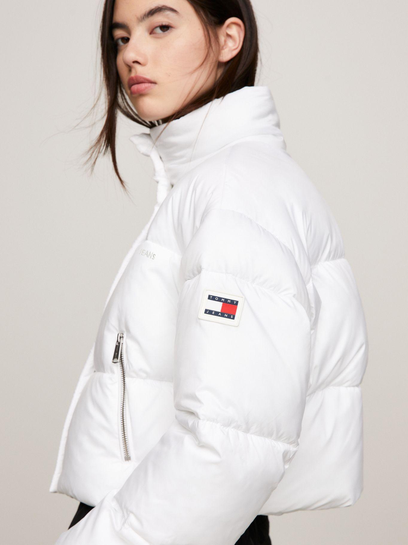PARKA ACOLCHADA CROPPED LOGO BLANCO TOMMY JEANS-4