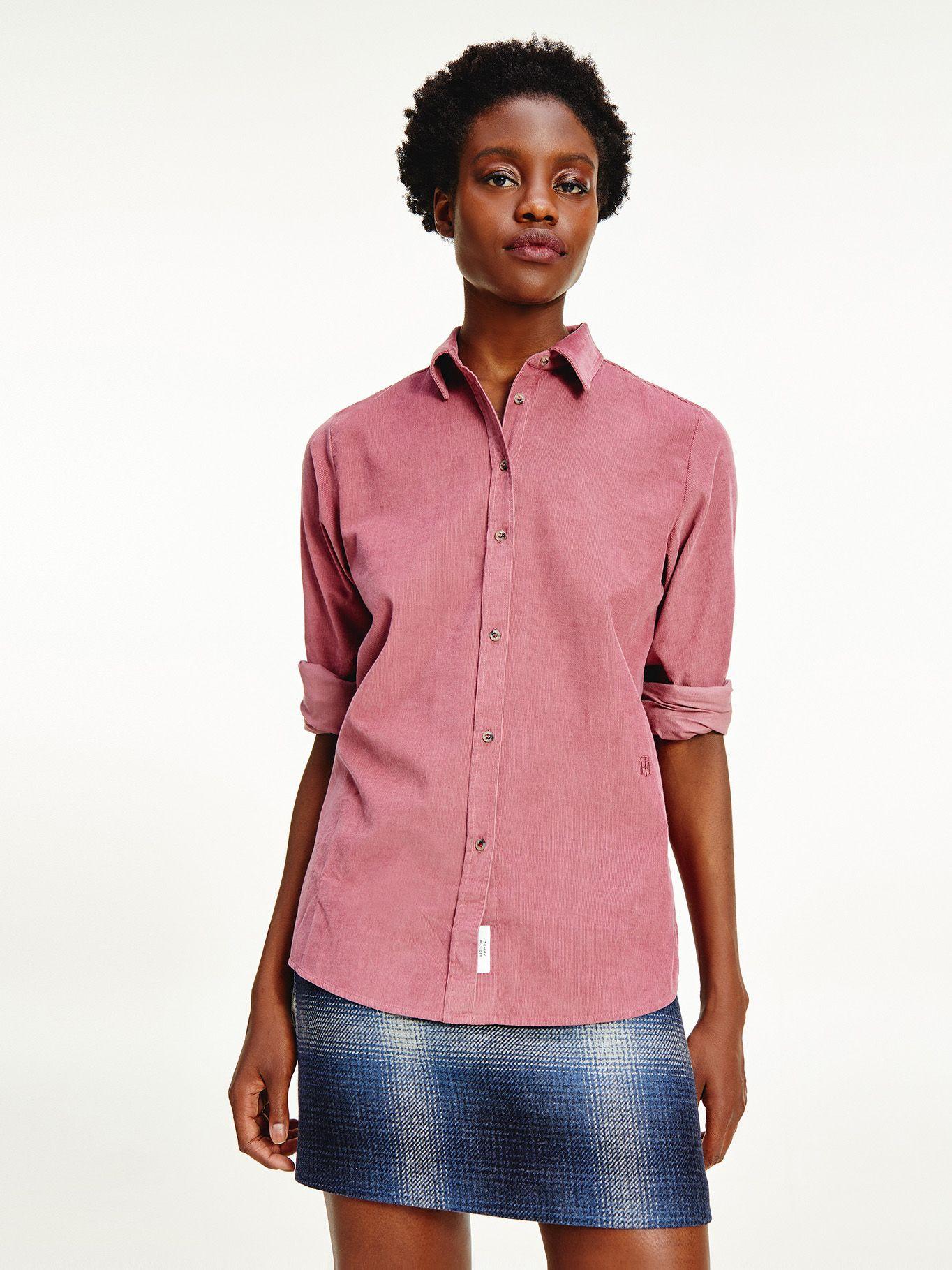 Camisa Relaxed De Corduroy Rojo Tommy Hilfiger-0