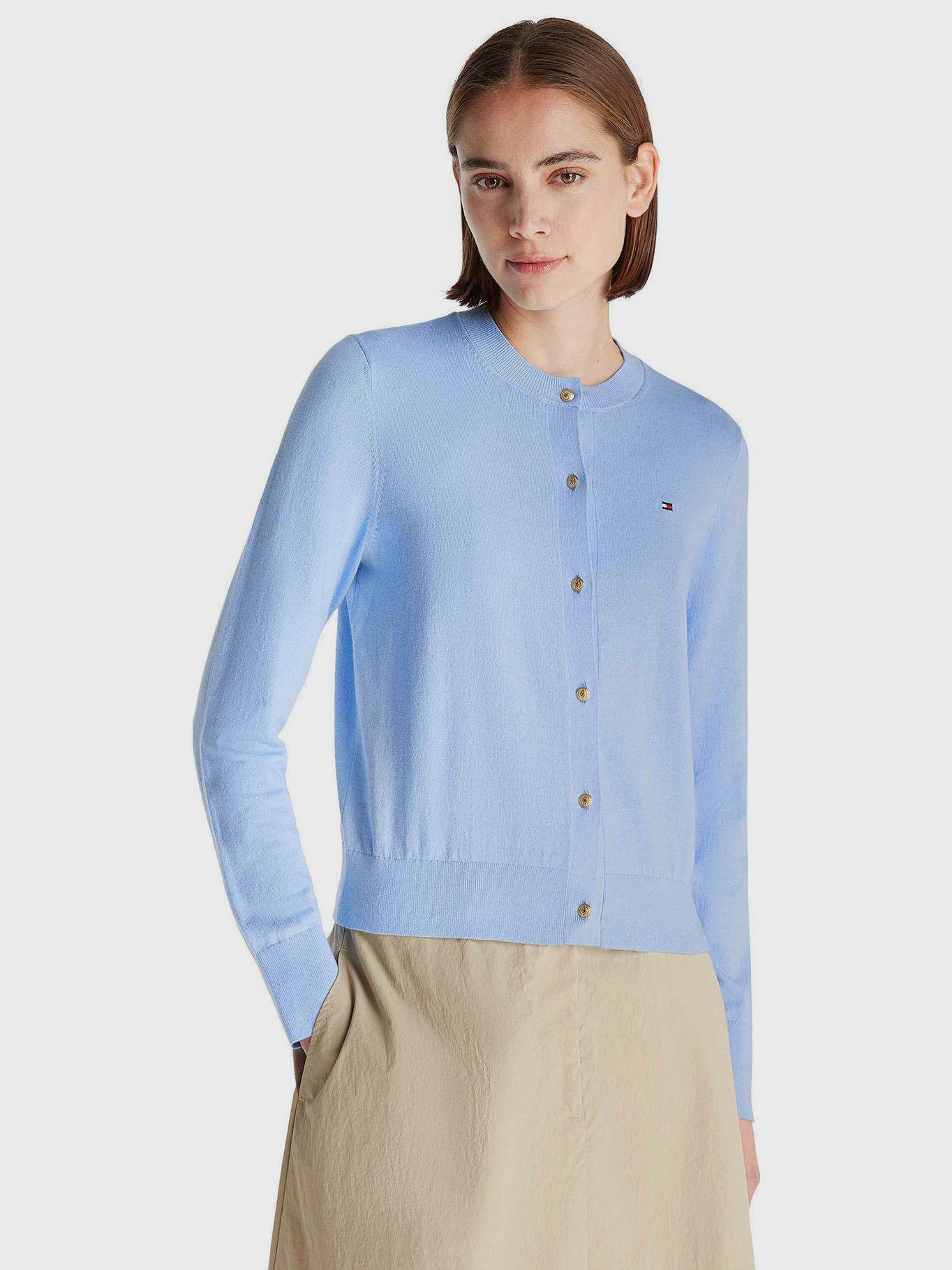 Cárdigan Essential Con Logo Celeste Tommy Hilfiger-0