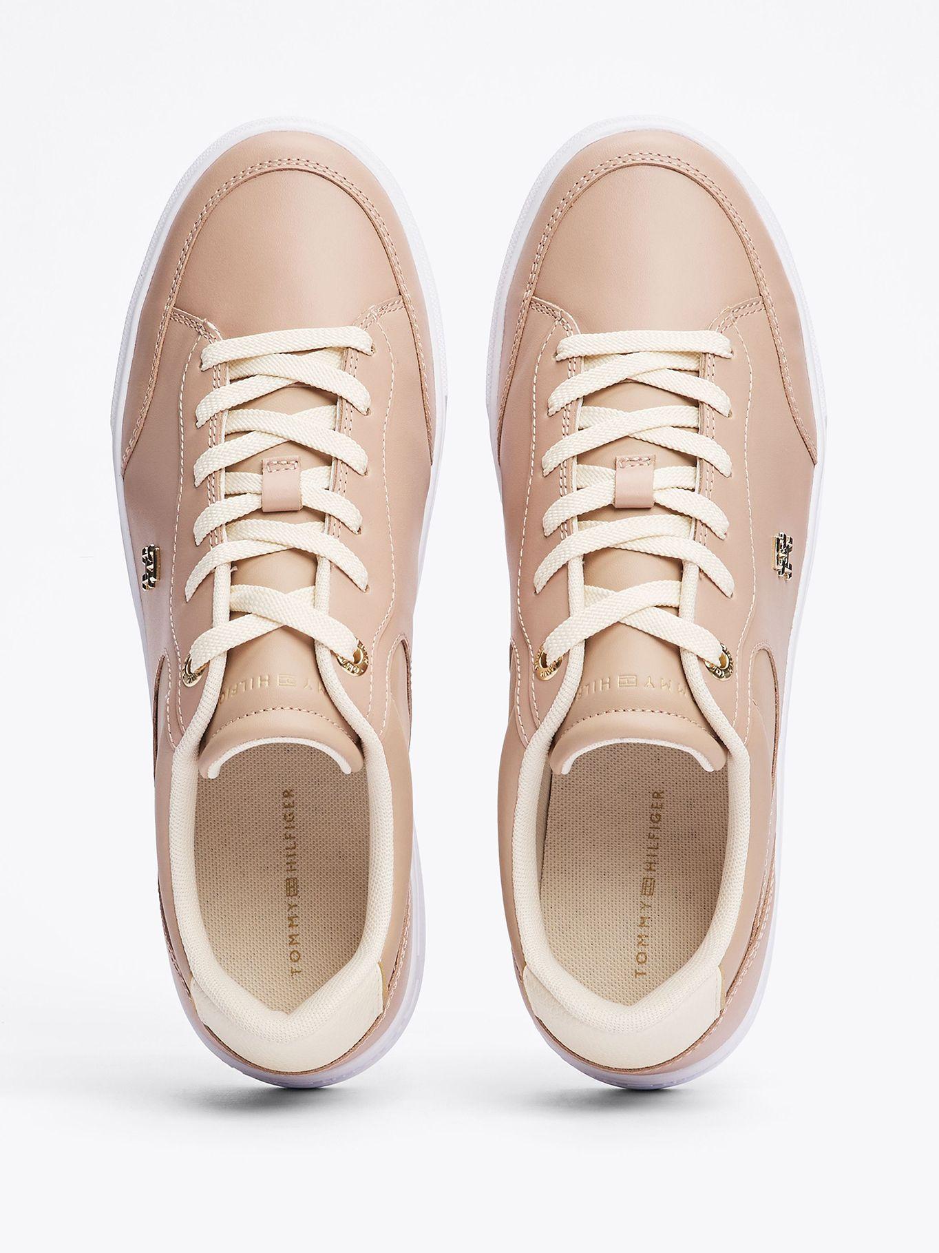 Zapatillas Essential Chic De Cuero Beige Tommy Hilfiger-2