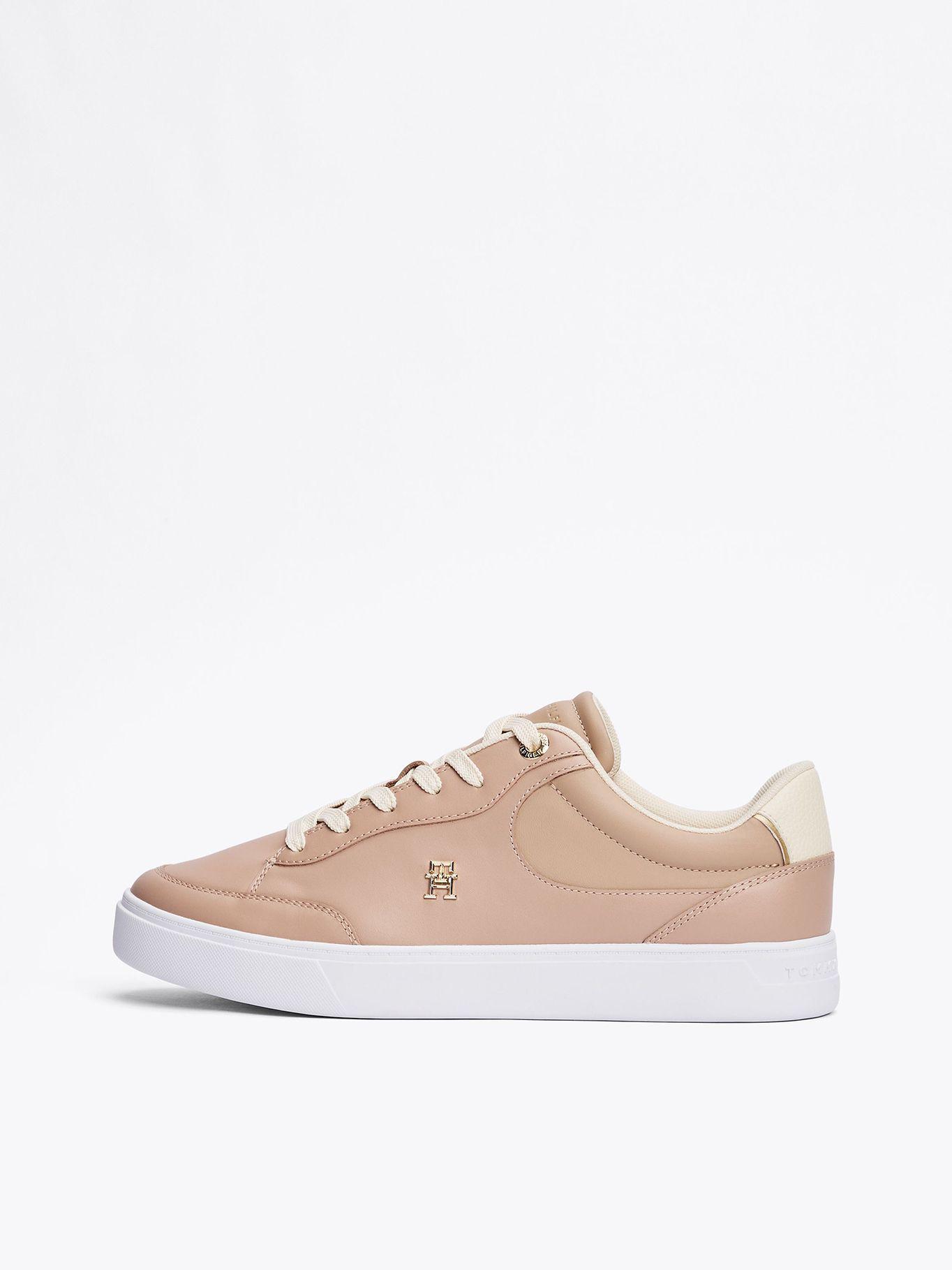Zapatillas Essential Chic De Cuero Beige Tommy Hilfiger-5