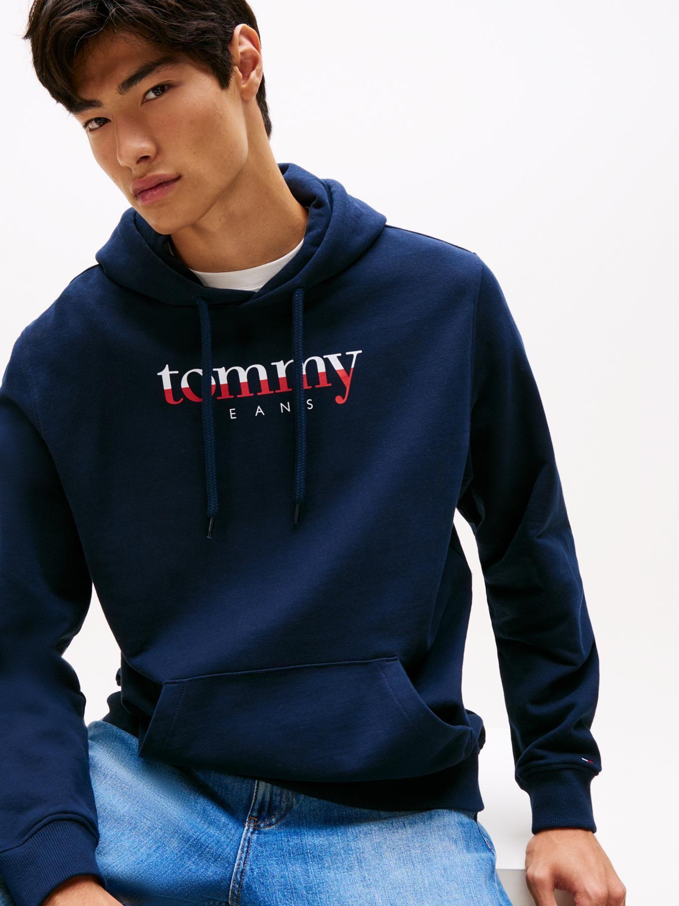 Polerón Hoodie Y Logo Azul Tommy Jeans-3
