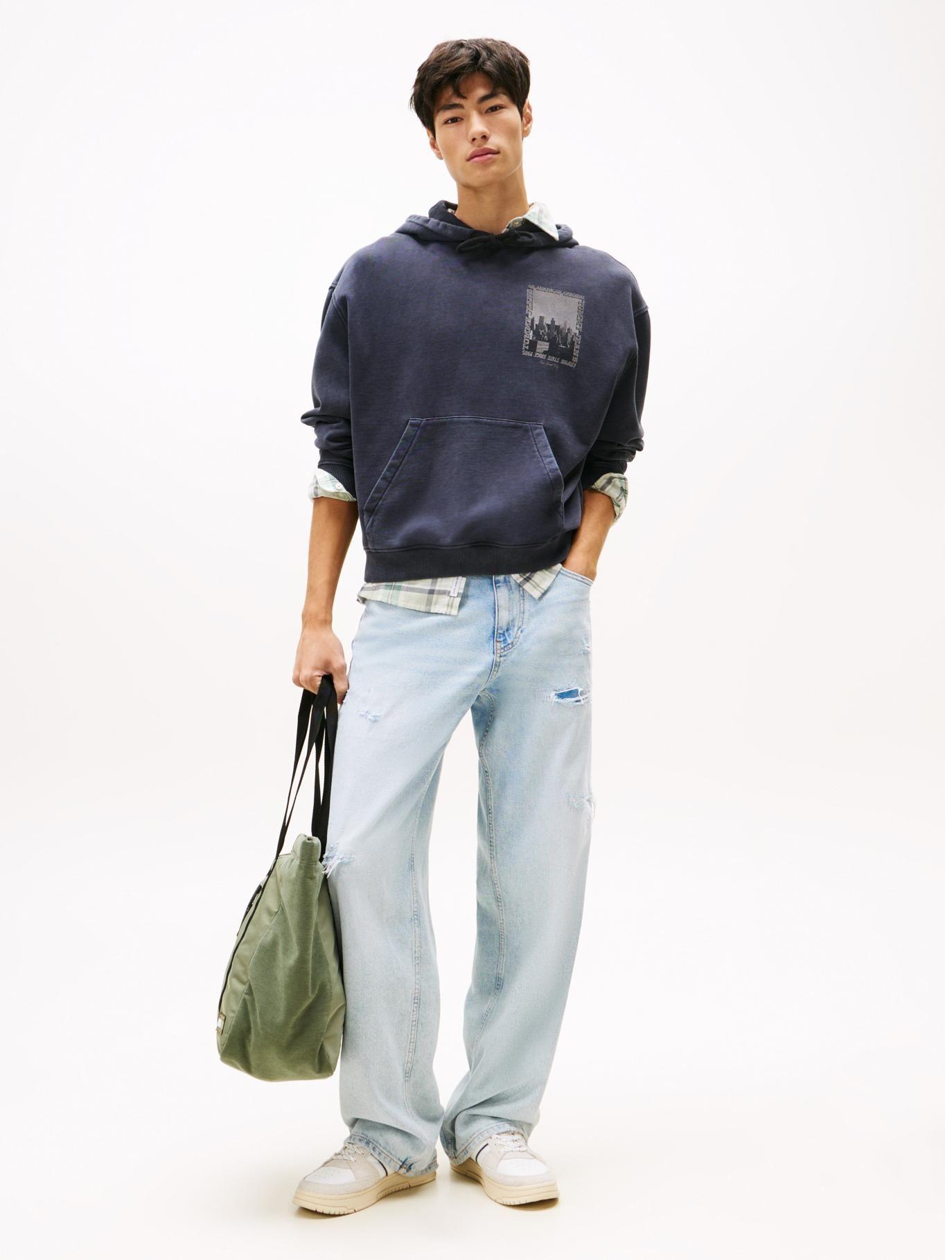 Polerón Hoodie 90S City Logo Azul Tommy Jeans-1