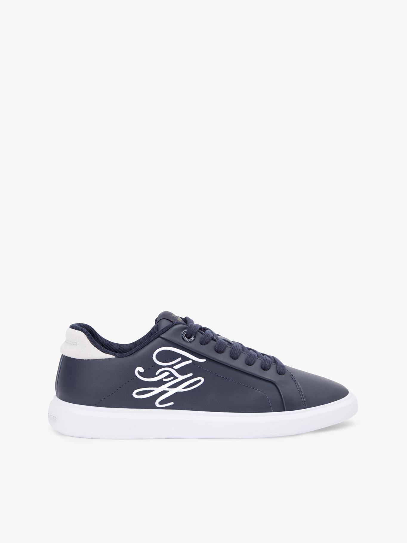 Zapatillas De Cuero Con Logo Bordado-4