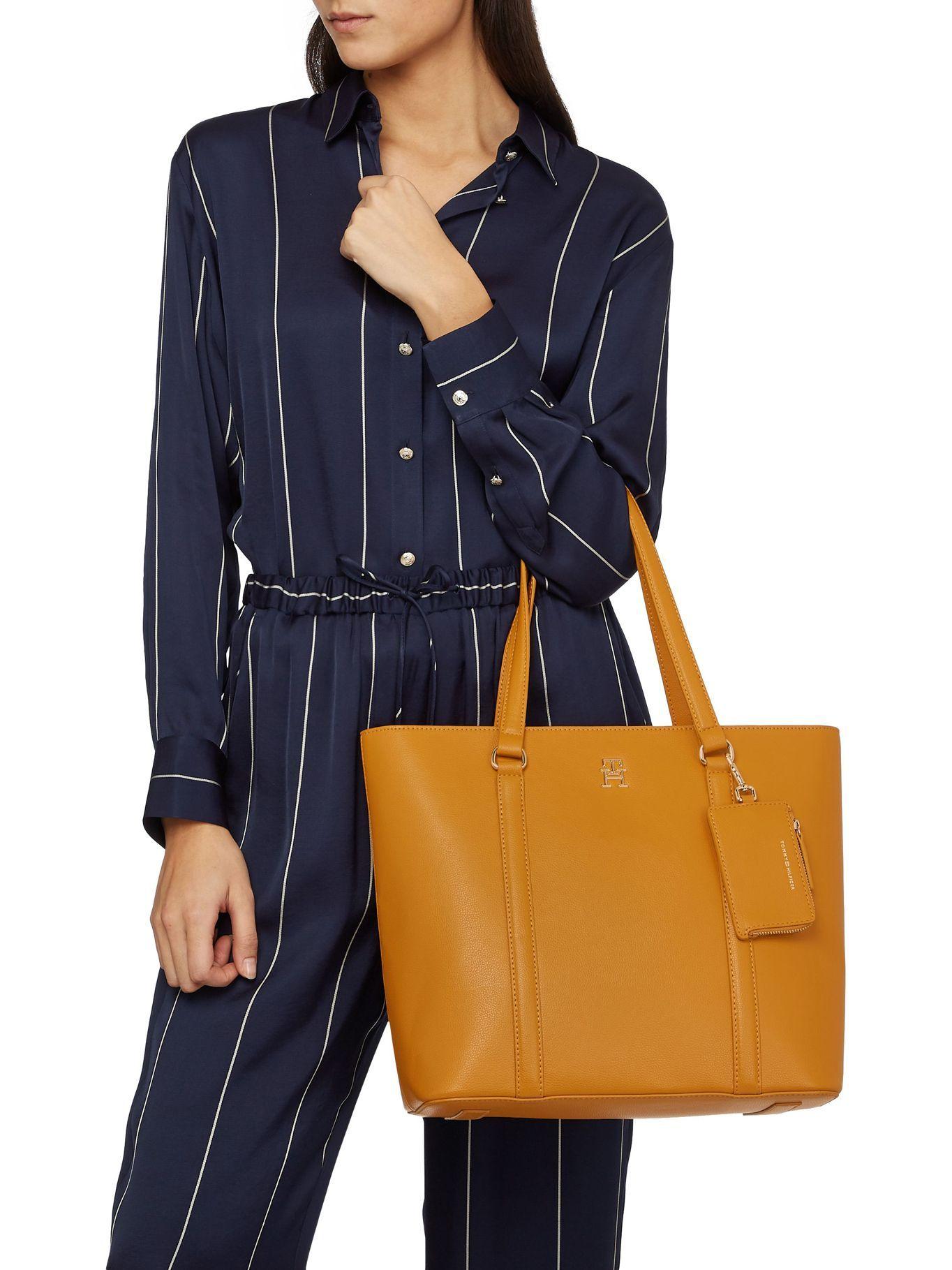 Tote Monogram Logo Amarillo Tommy Hilfiger-4