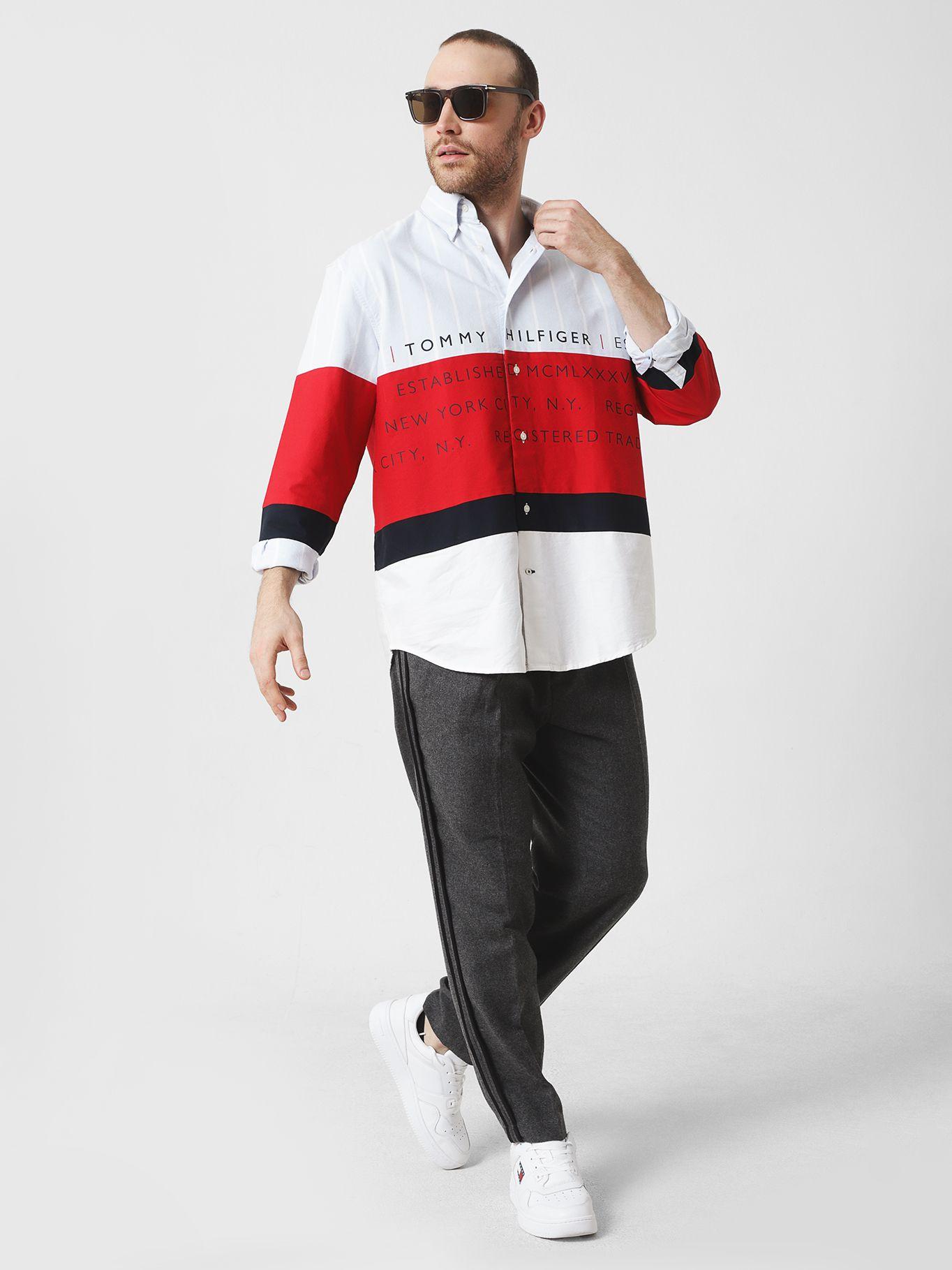 Camisa Brand Print Rojo Tommy Hilfiger-1