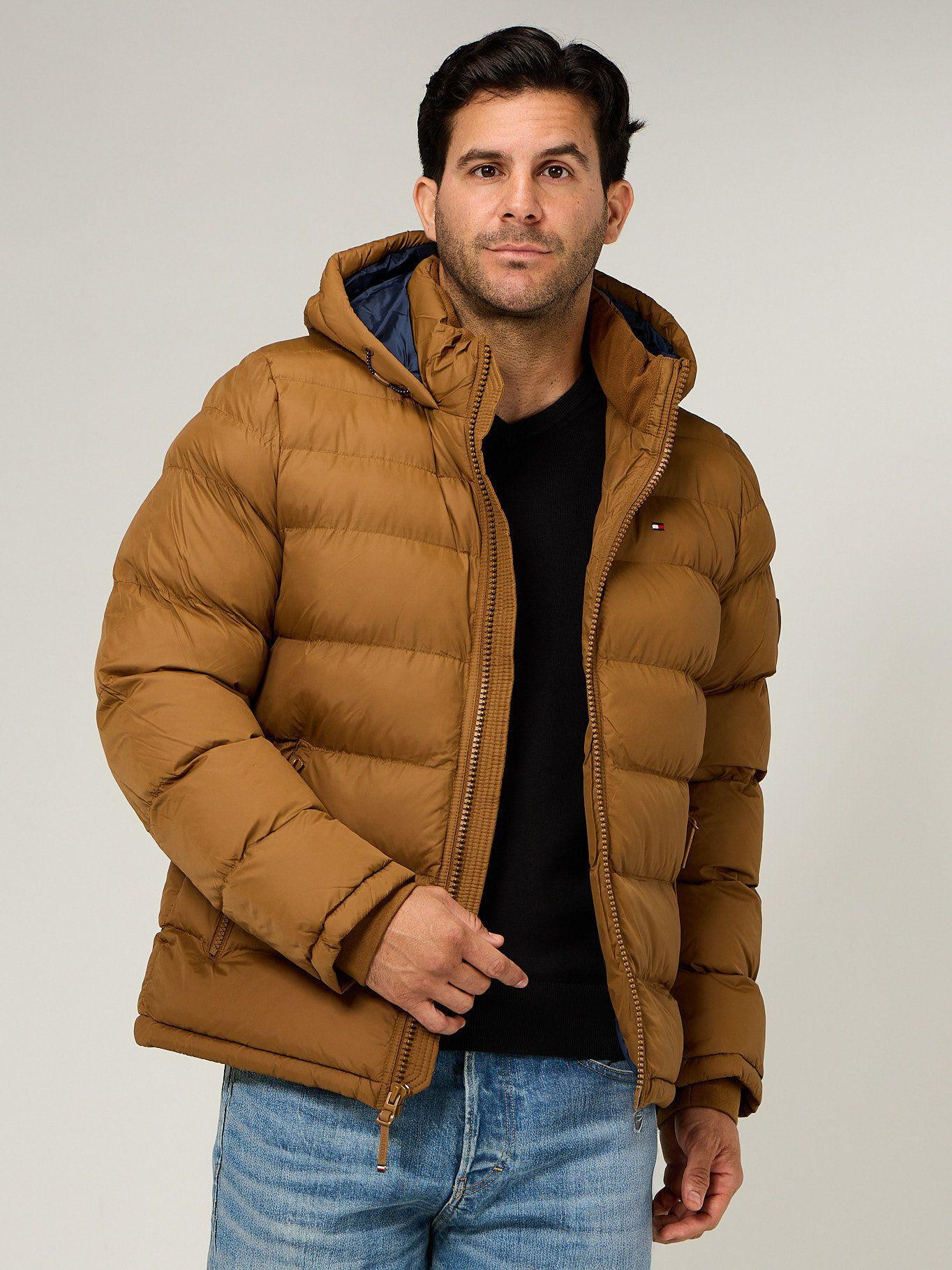 Parka Acolchada Con Gorro Café Tommy Hilfiger-0