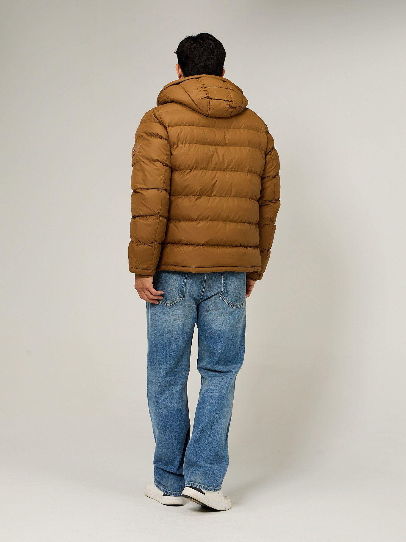 Parka Acolchada Con Gorro Café Tommy Hilfiger-2