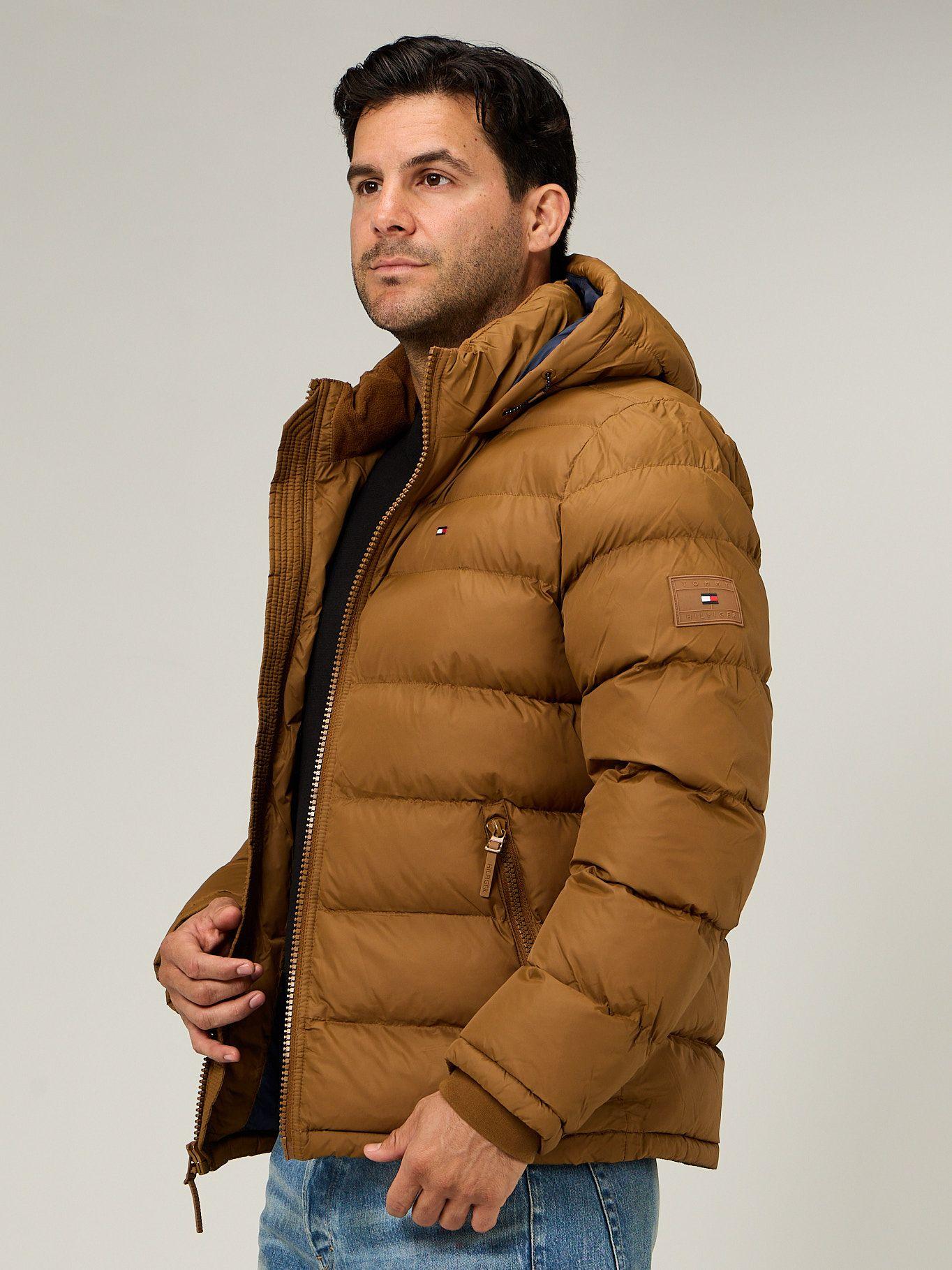 Parka Acolchada Con Gorro Café Tommy Hilfiger-3
