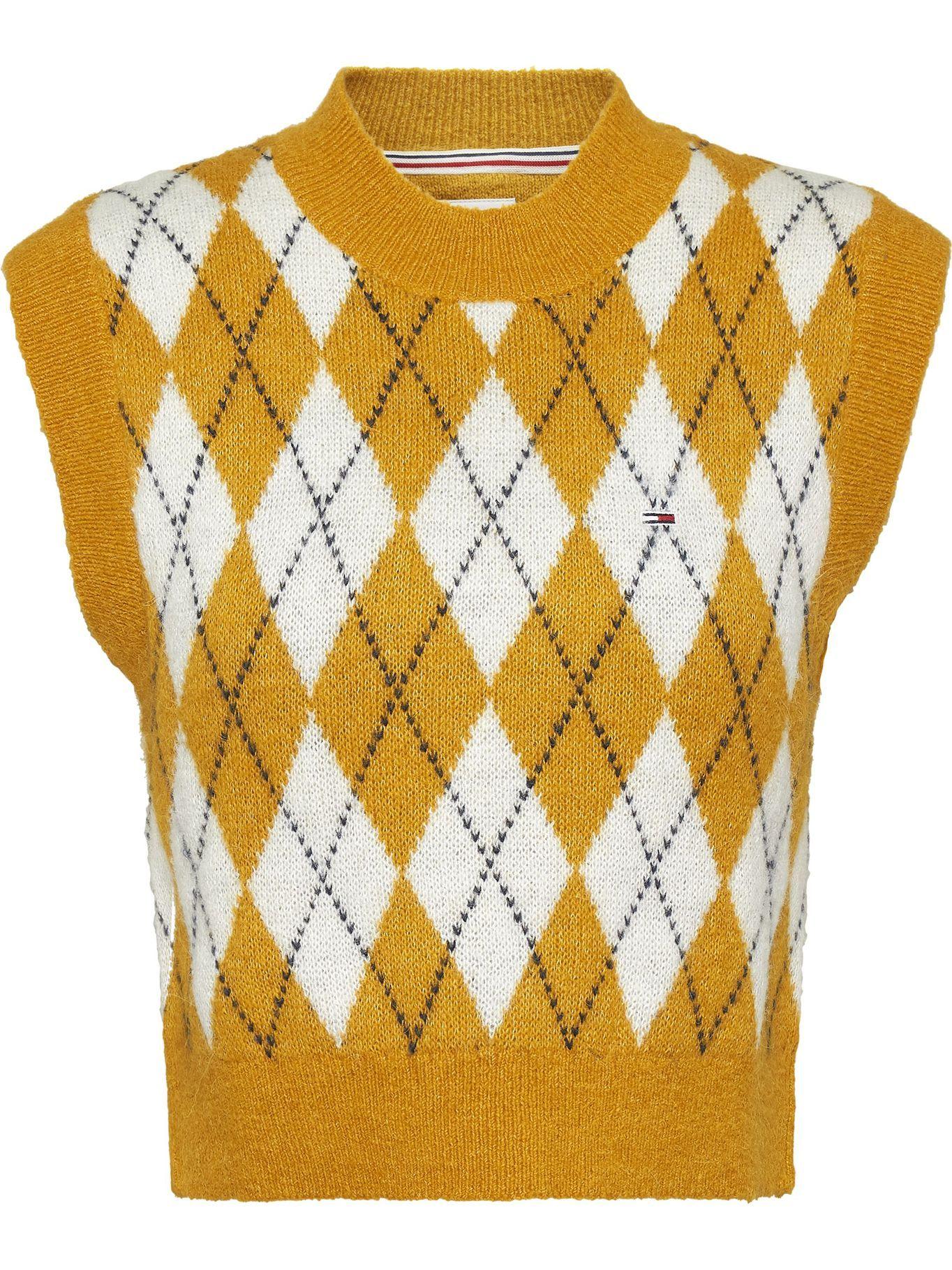 Sweater Crop Vest Amarillo Tommy Jeans A2-0