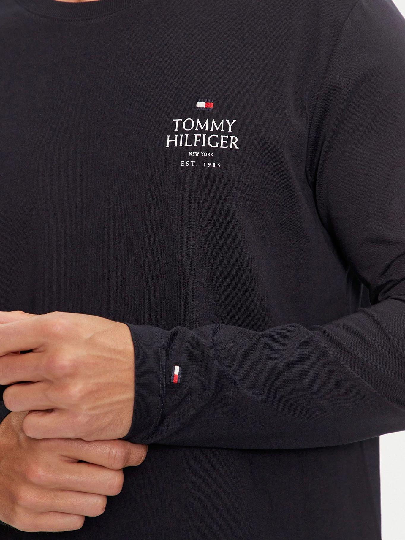 Polera Solid Con Logo Azul Tommy Hilfiger-4