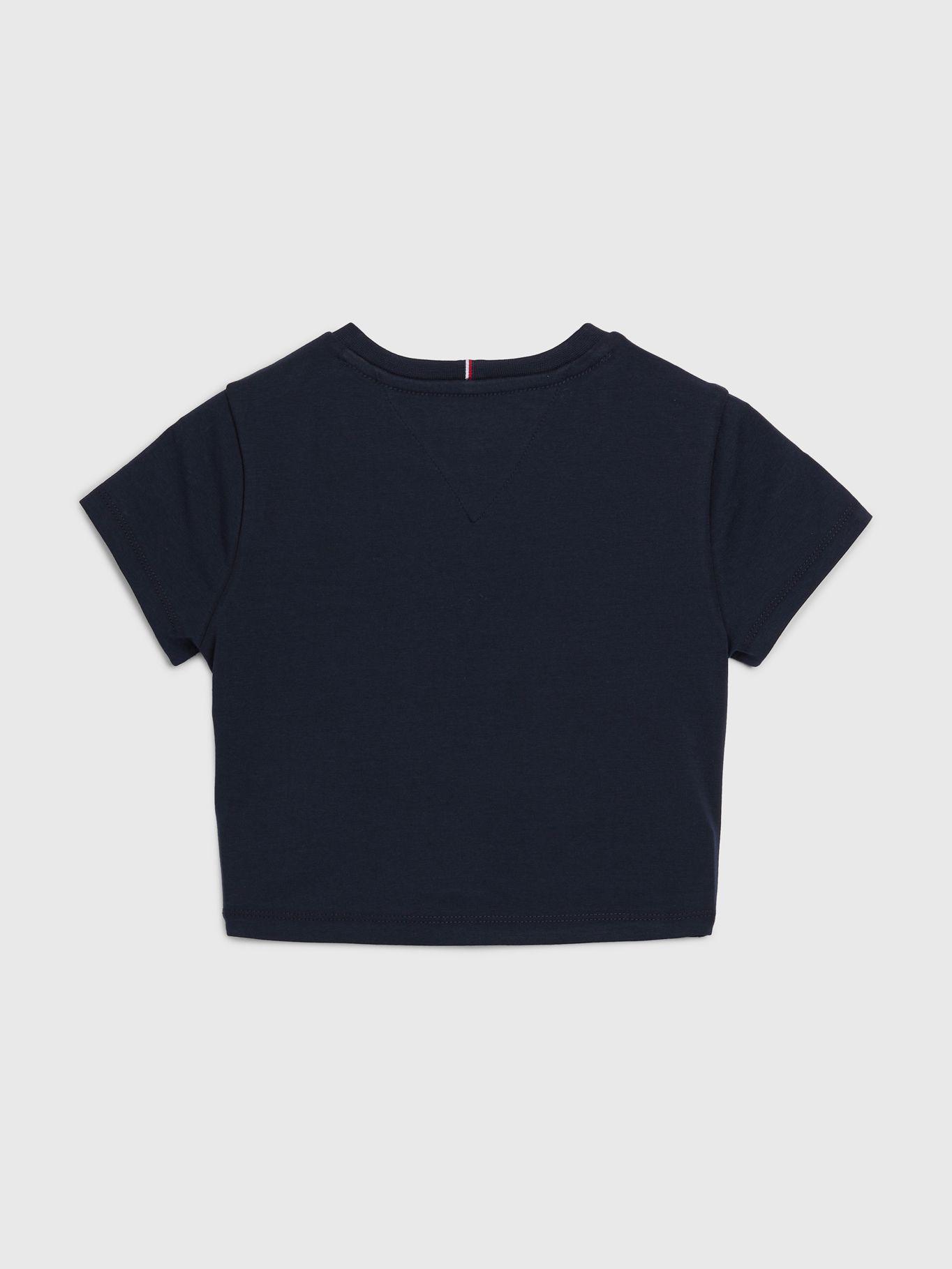 Polera Cropped  Essential Logo  Azul Tommy Hilfiger-1